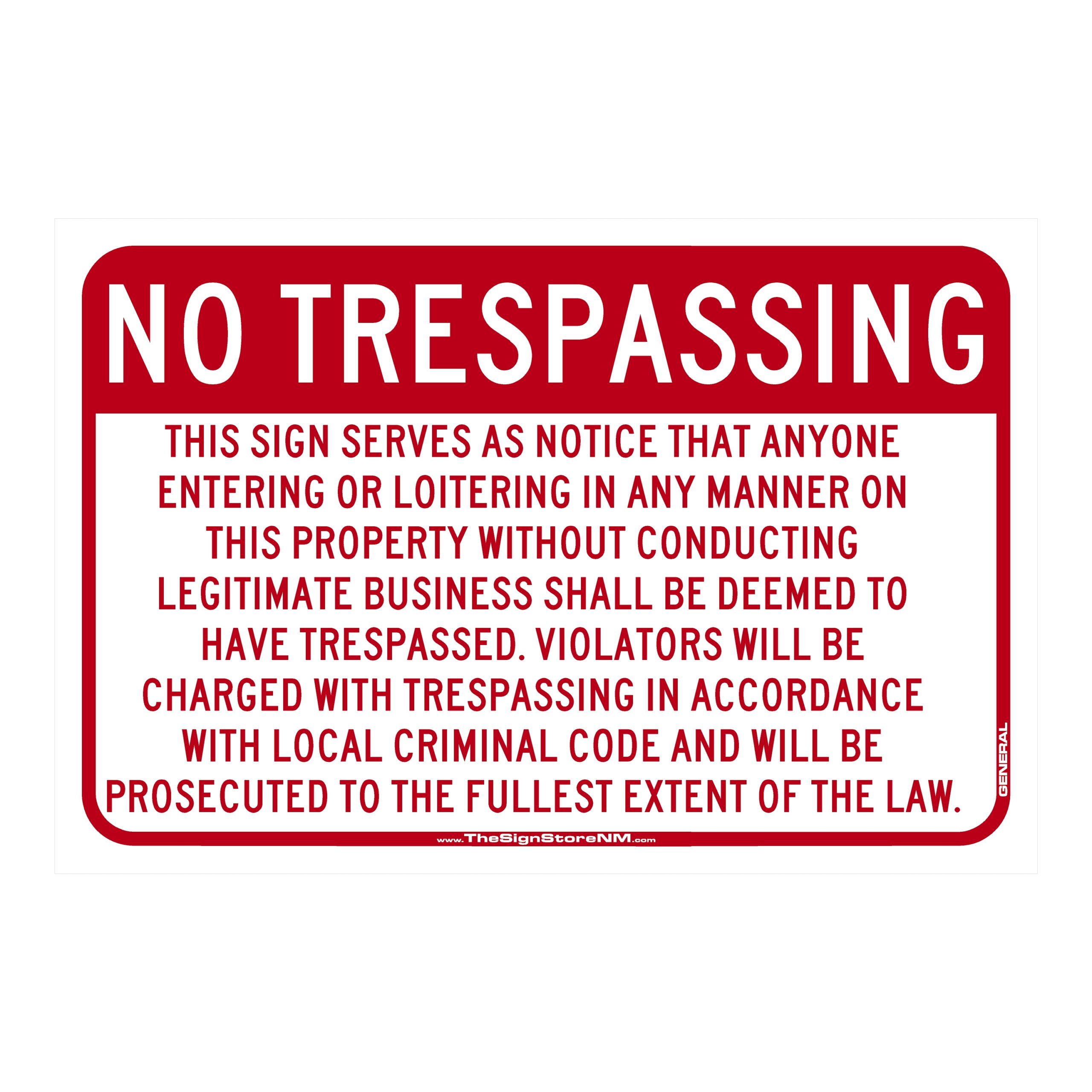 No Trespassing - General - No Code