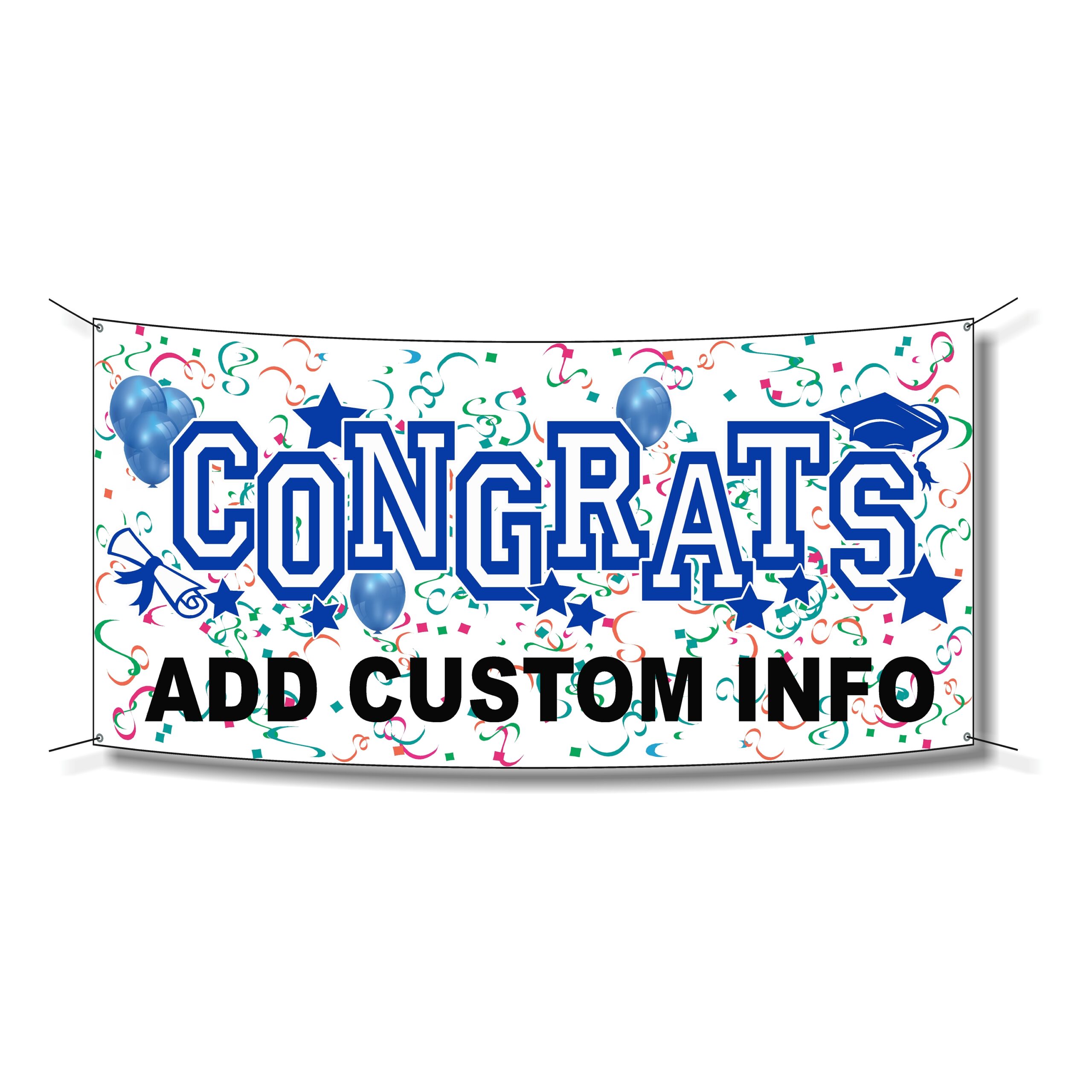 Congrats Graduation Banner 1 – Blue