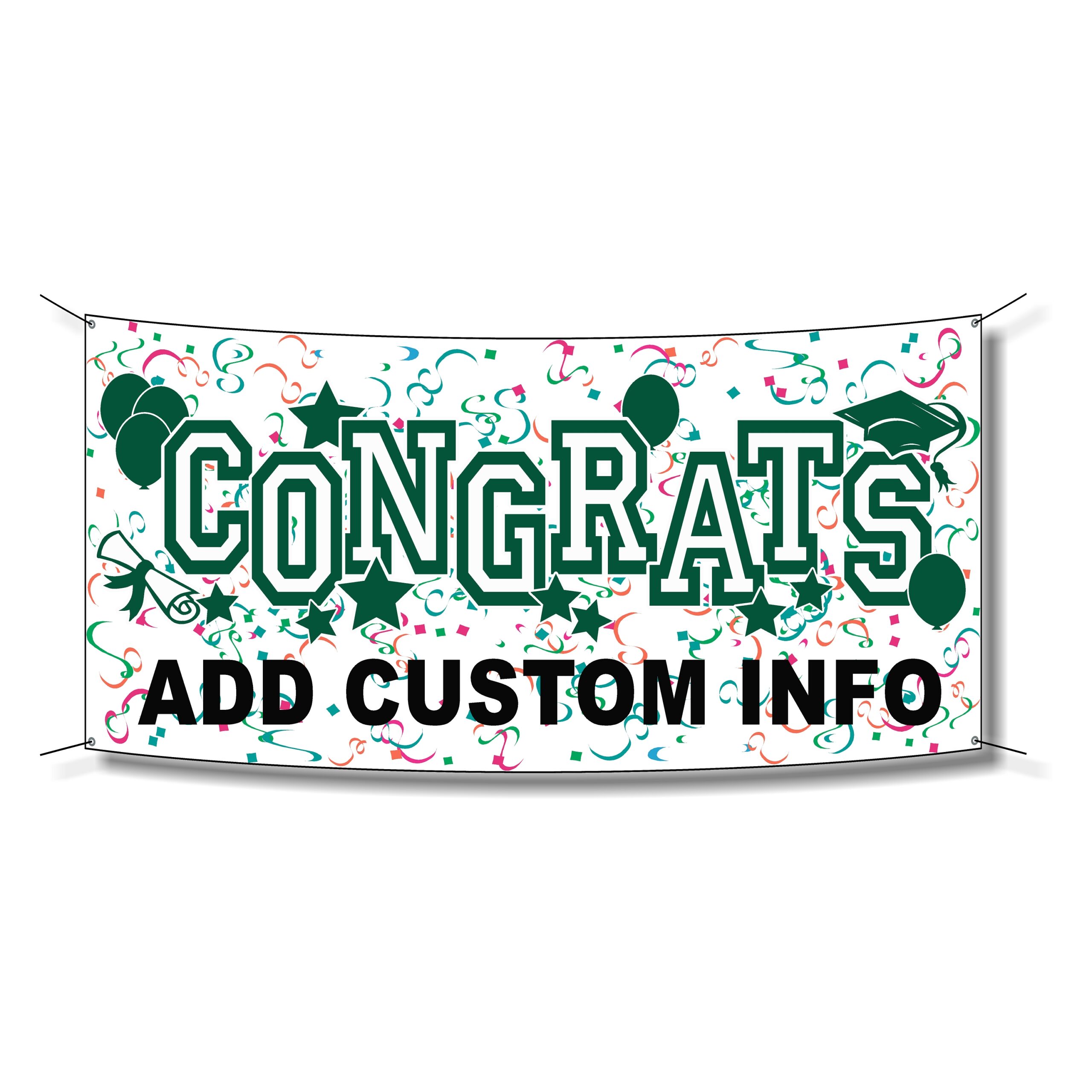 Congrats Graduation Banner 1 – Green