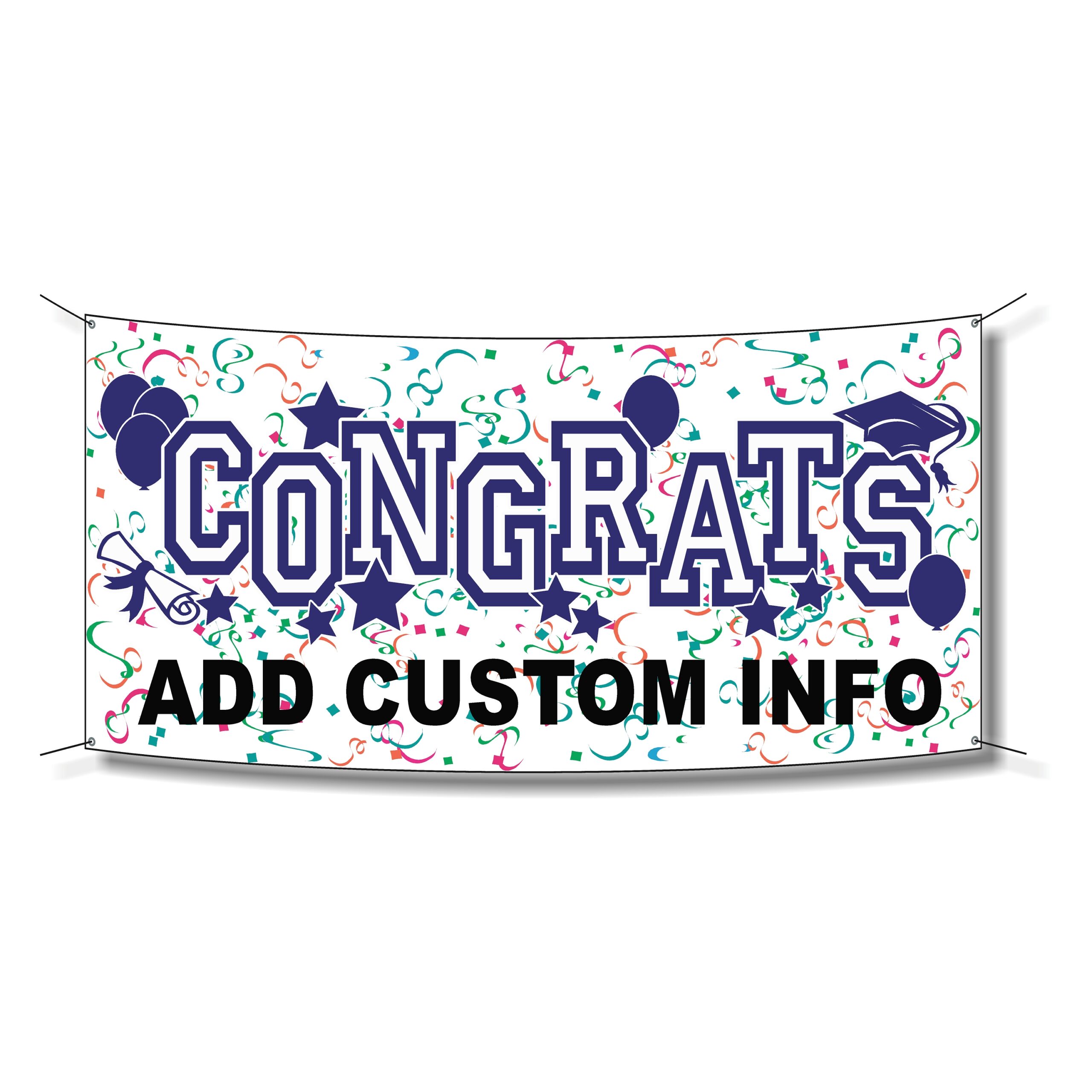 Congrats Graduation Banner 1 – Purple