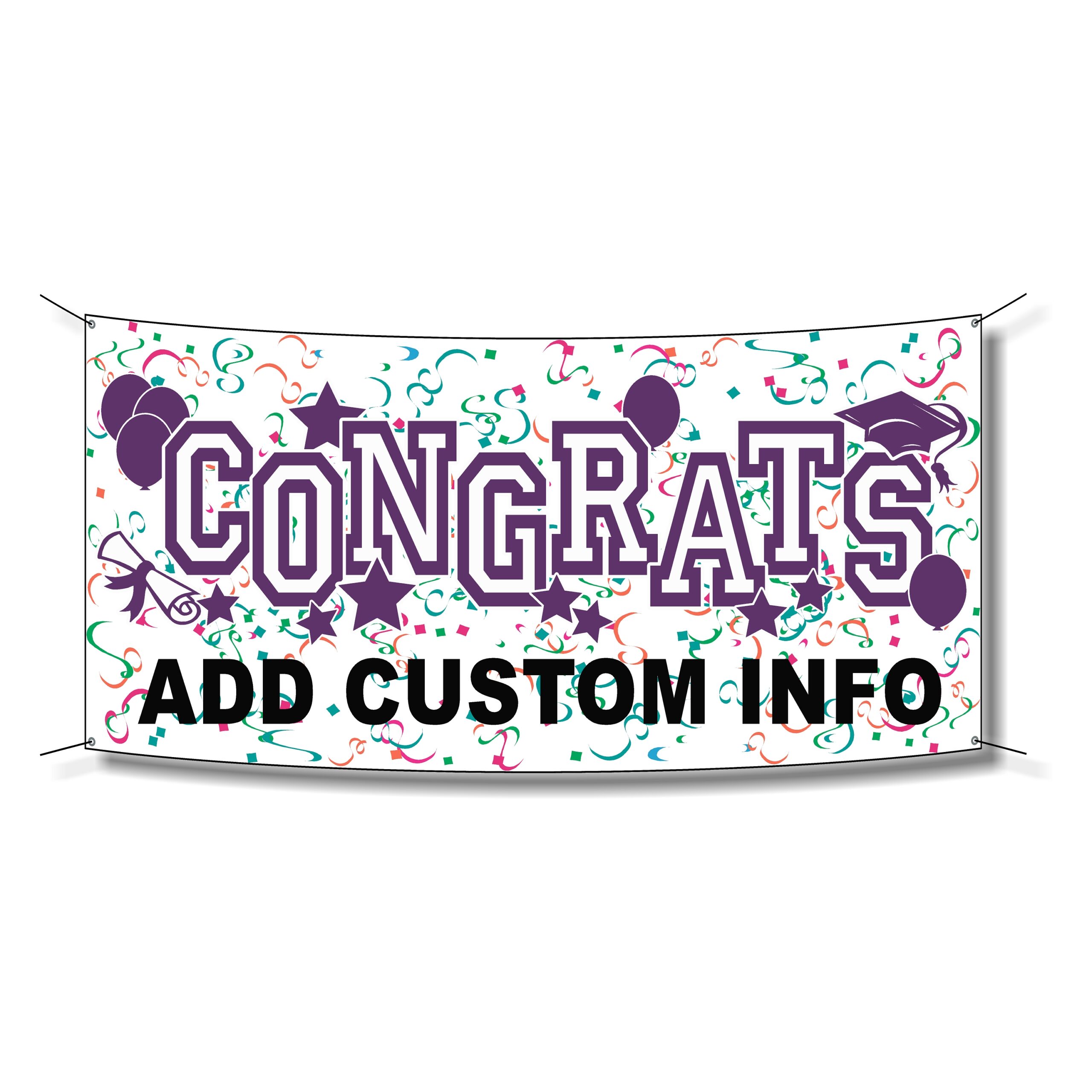 Congrats Graduation Banner 1 – Violet