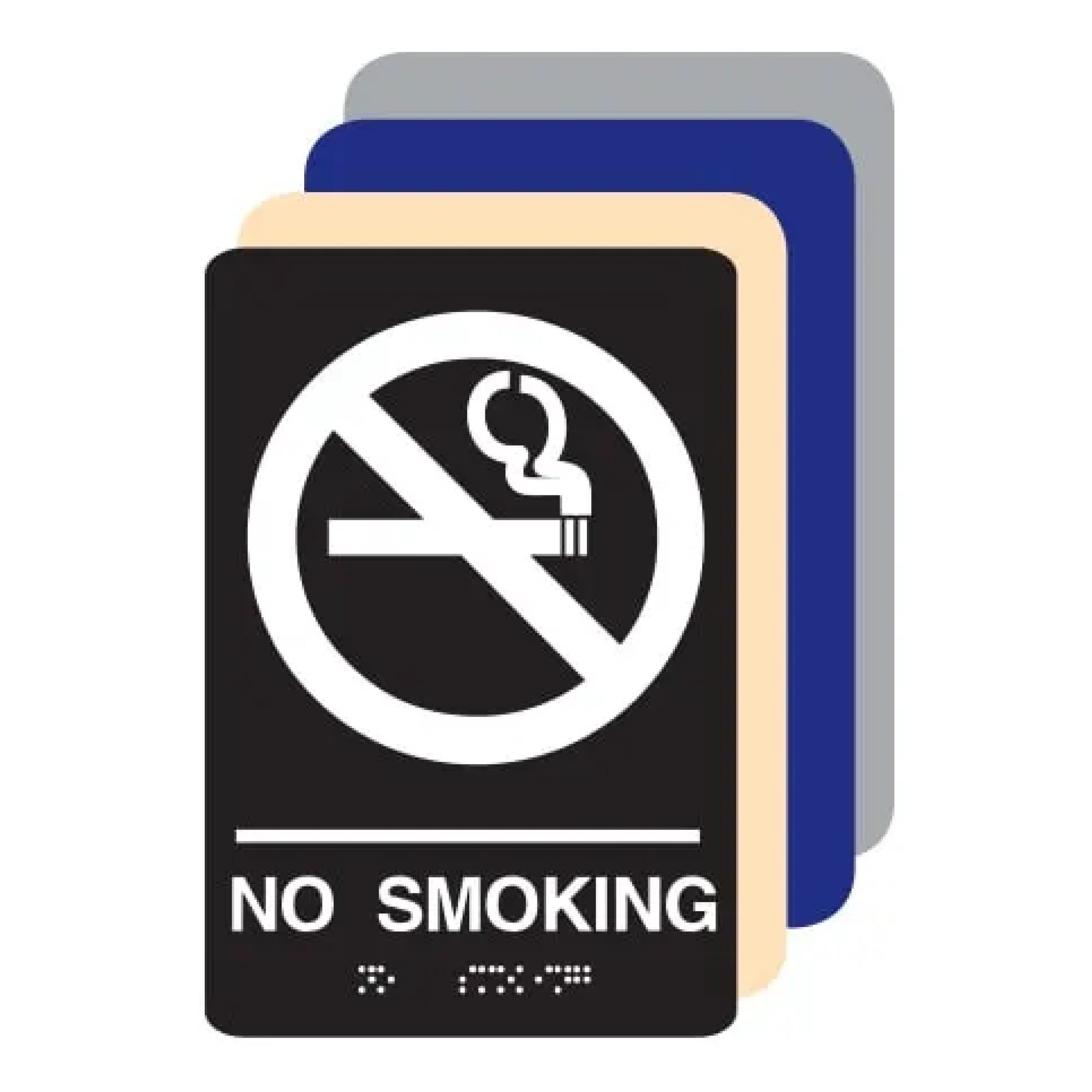 ADA Braille Restroom Sign - No Smoking