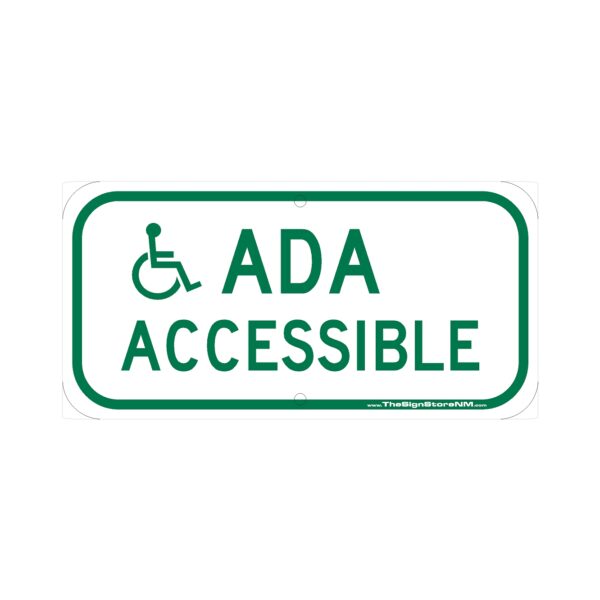 ADA Accessible with Symbol Sign - Green