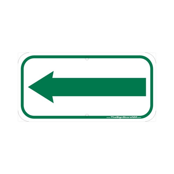ADA Accessible Left Arrow Sign - Green