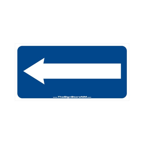ADA Accessible Left Arrow Sign - Blue