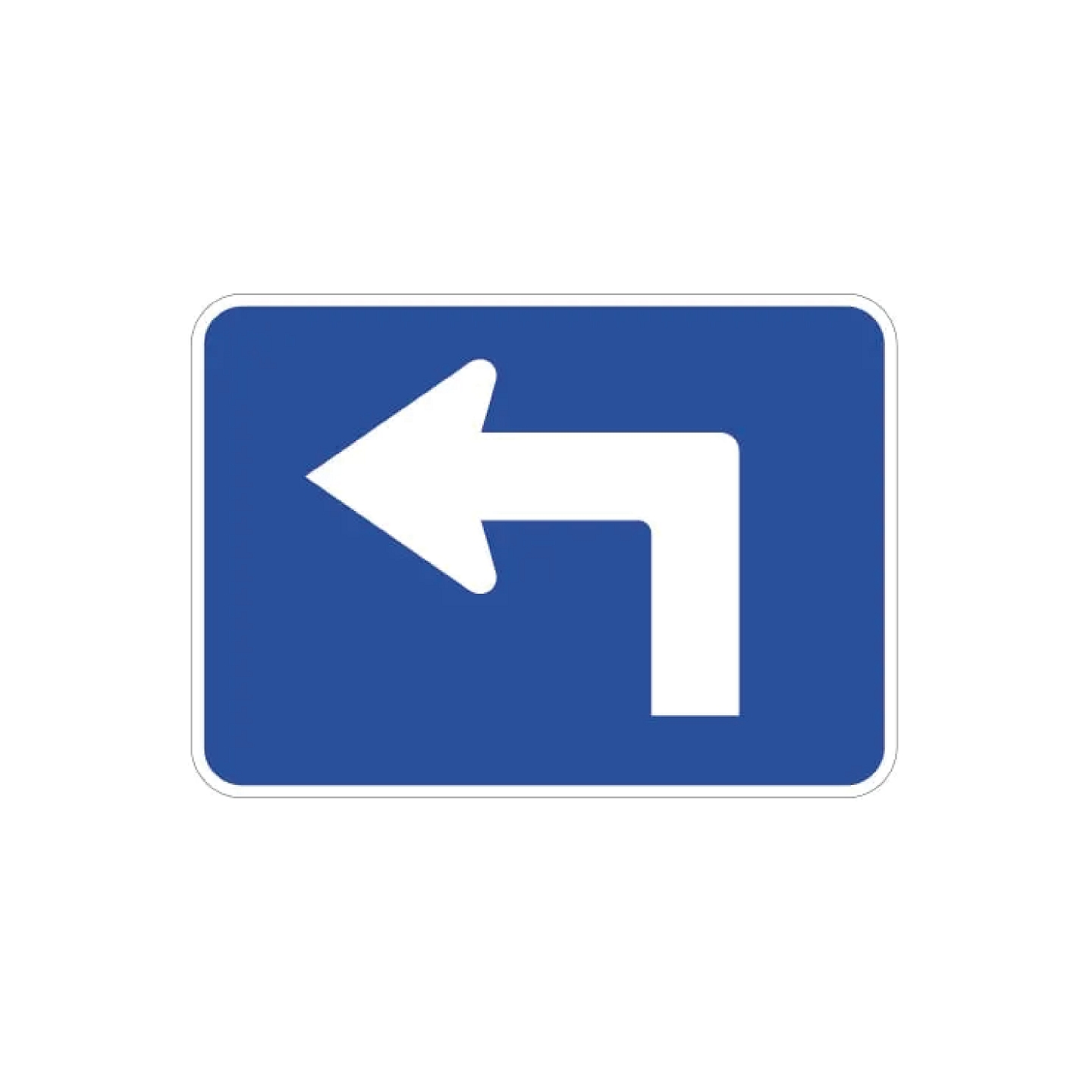 Advance Turn Arrow Auxiliary Sign - Blue