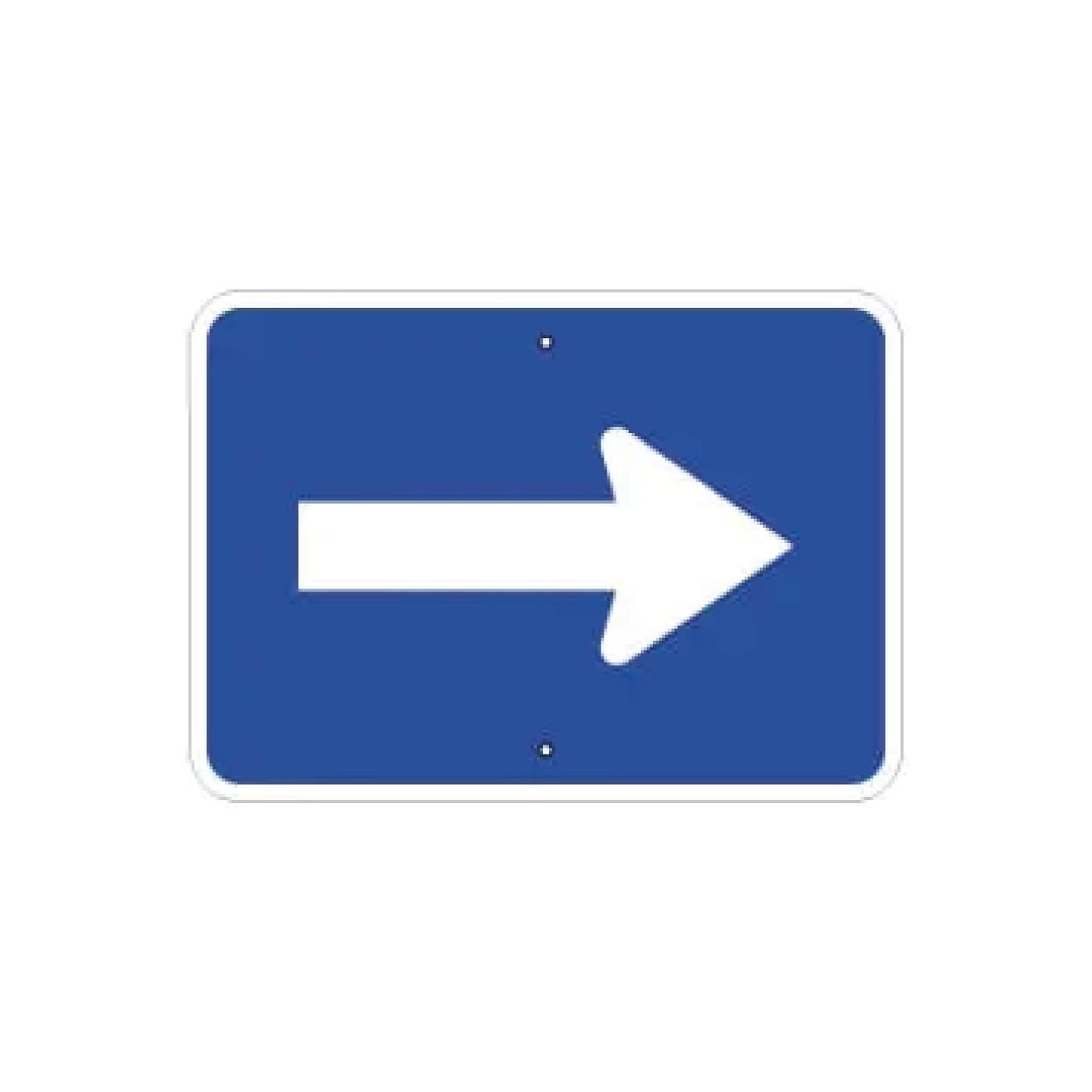 Arrow Auxiliary Sign - Blue
