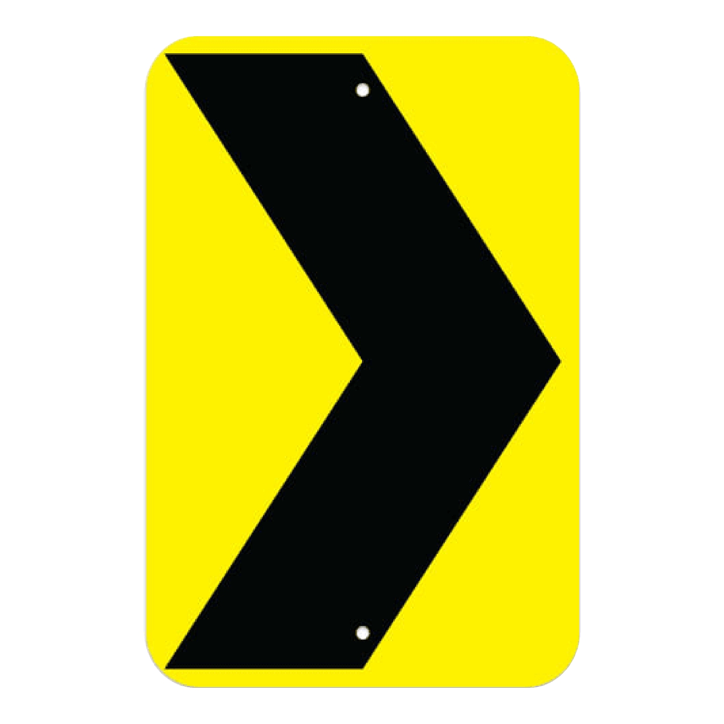 Chevron Sign - Yellow