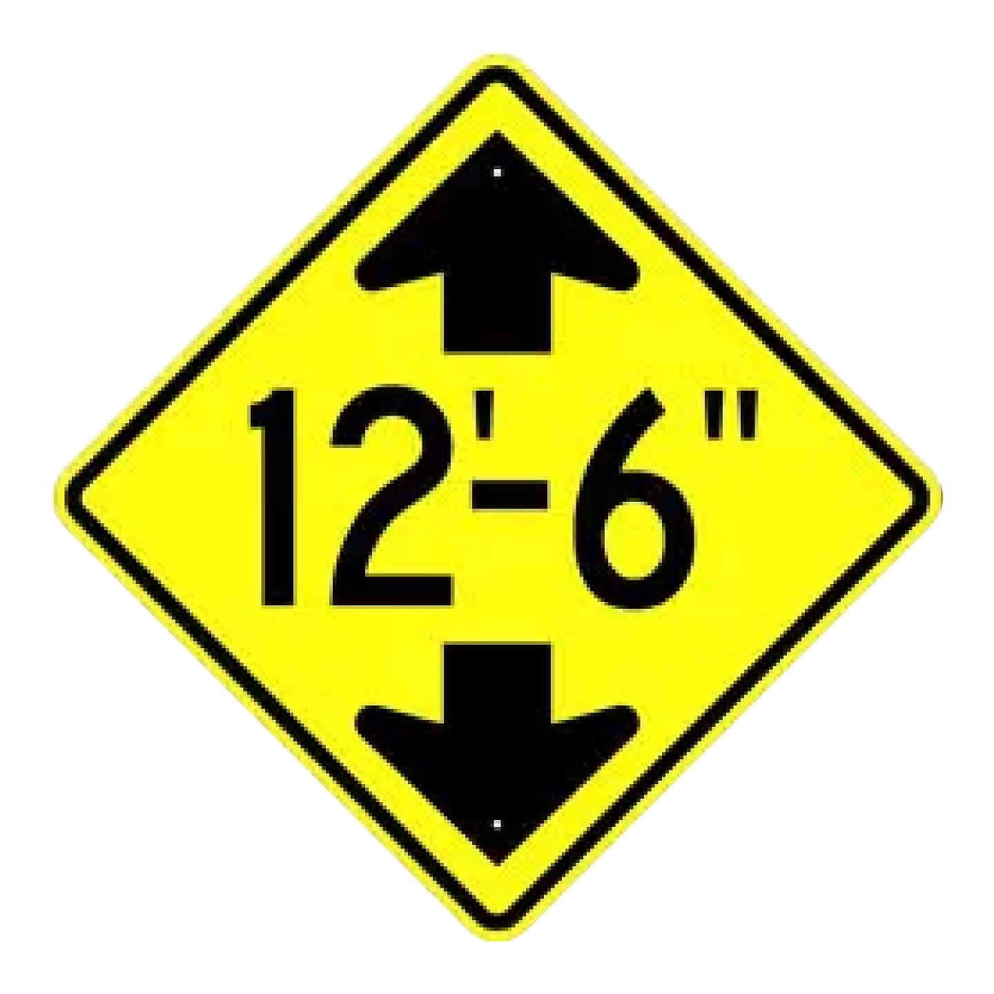 Clearance Symbol Sign - Yellow