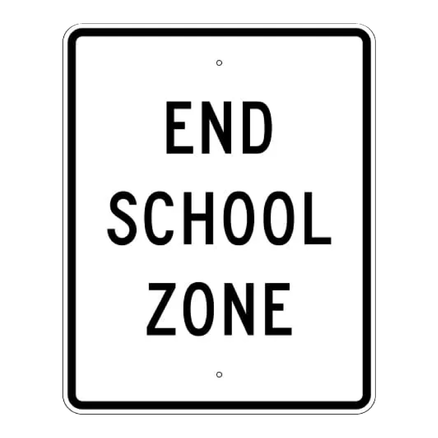 End School Zone Sign