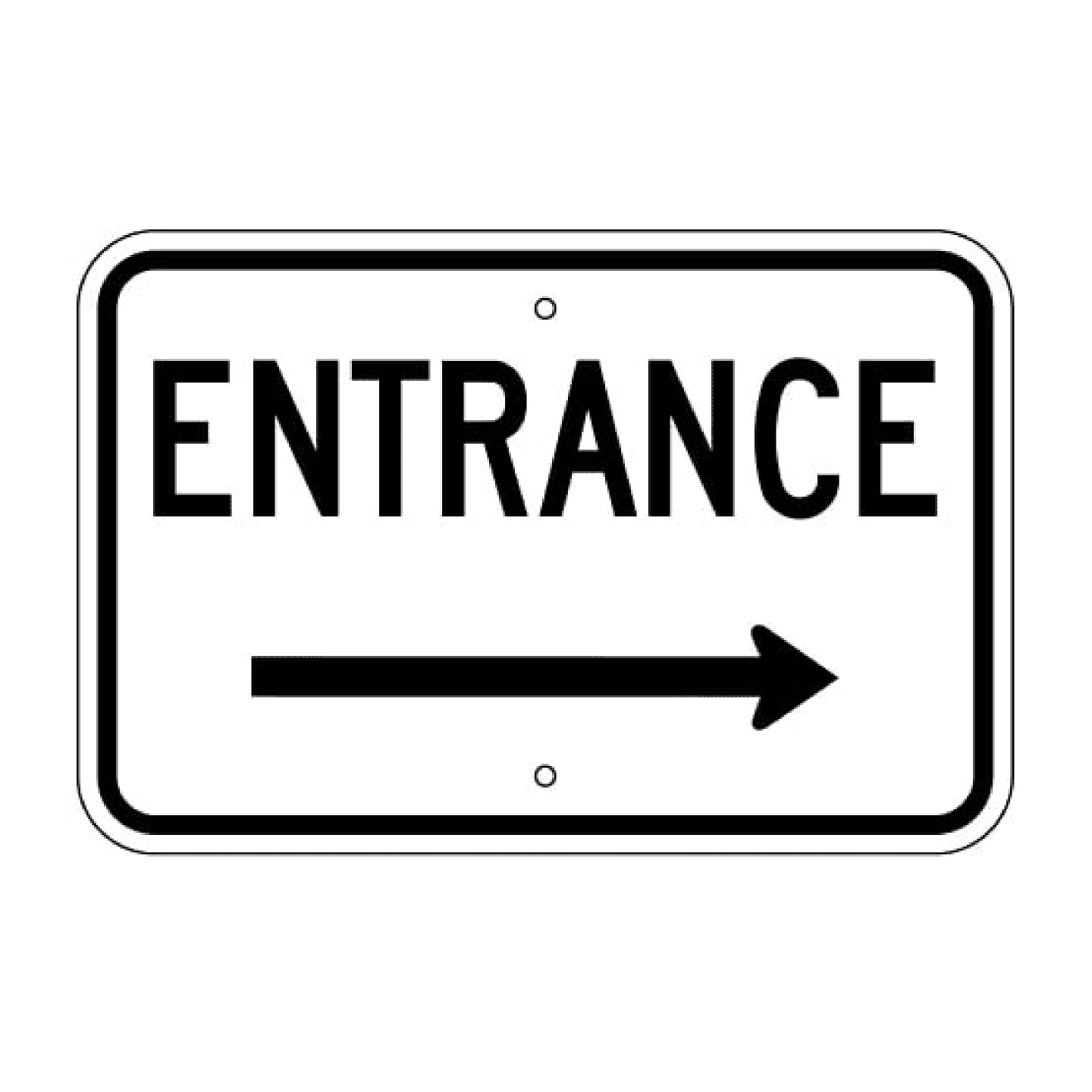 Entrance Right Arrow Sign