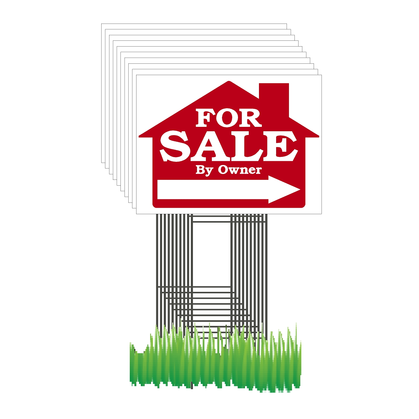 For Sale by Owner - House with Arrow – Pack