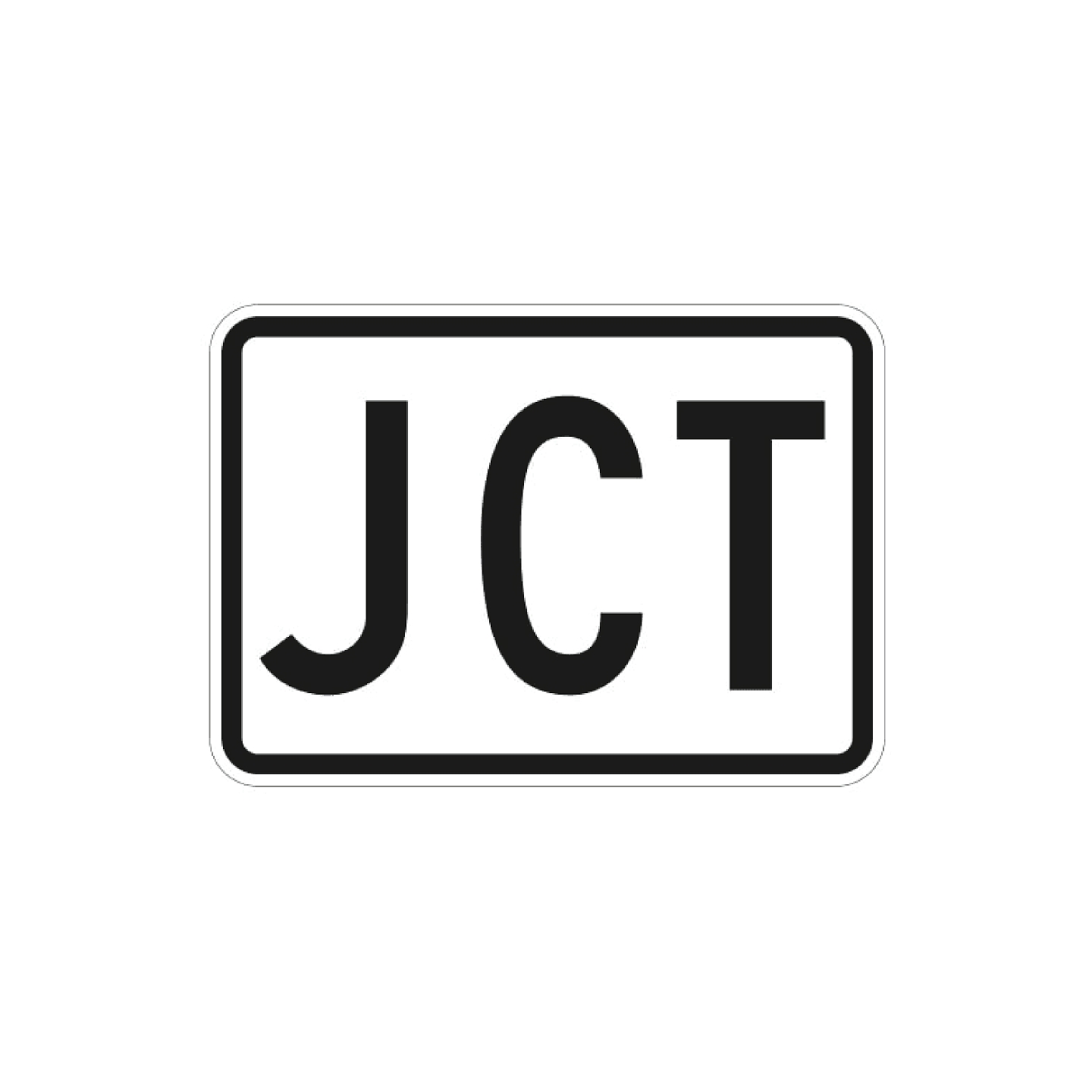 Junction Route Auxiliary Sign