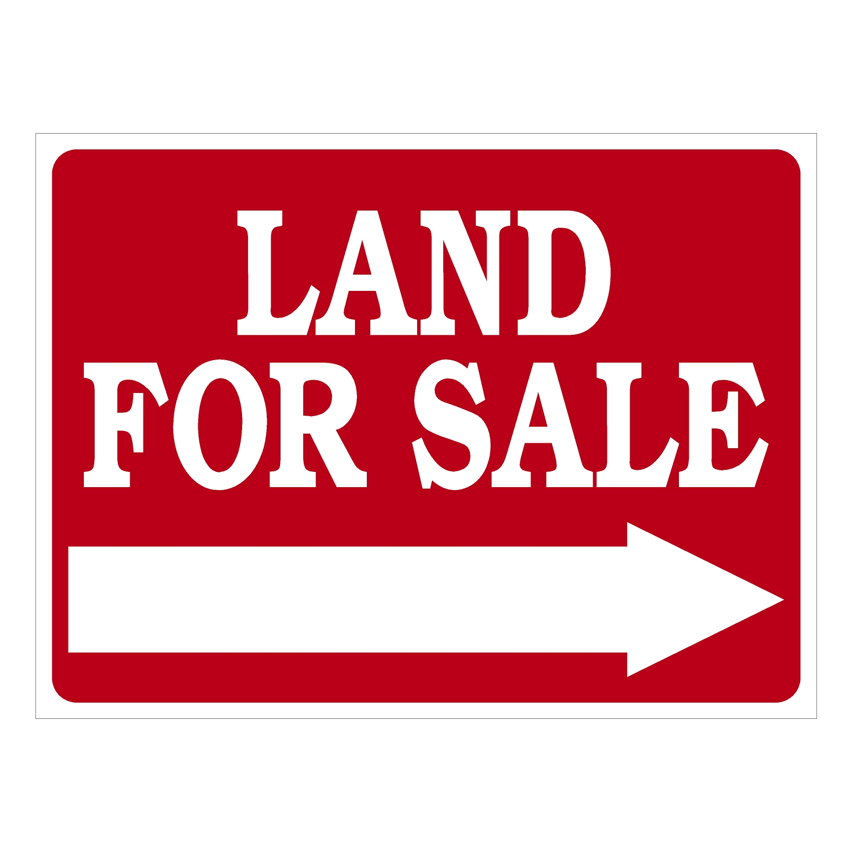 Land for Sale with Arrow – Sign
