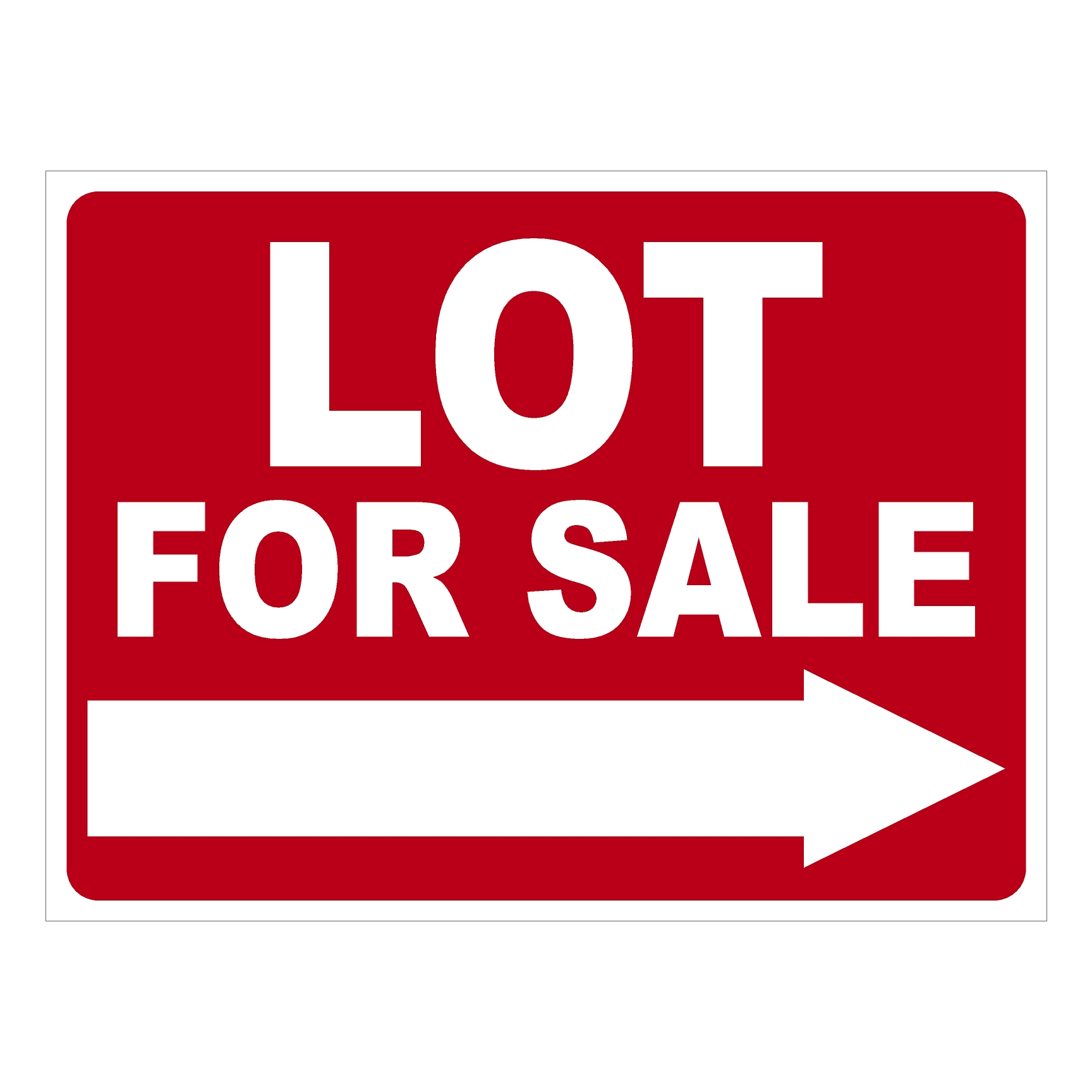 Lot for Sale with Arrow – Sign