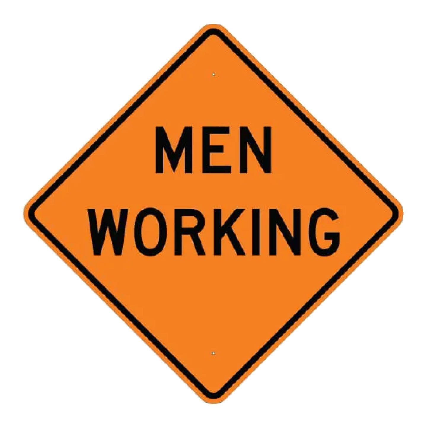 Men Working Sign - Orange