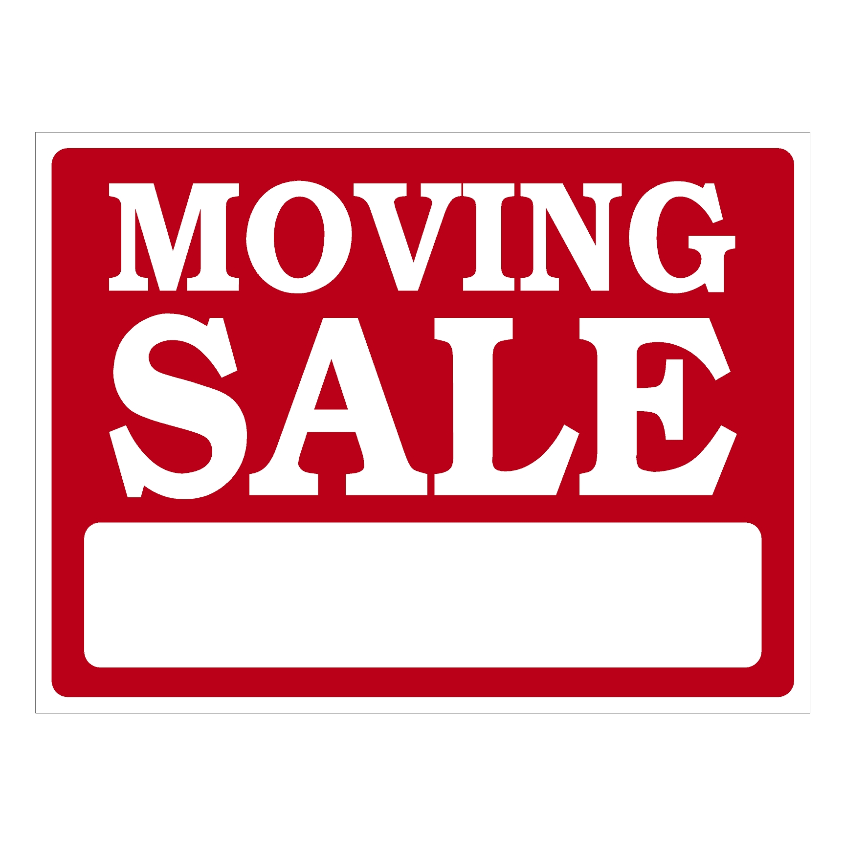 Moving Sale – Sign