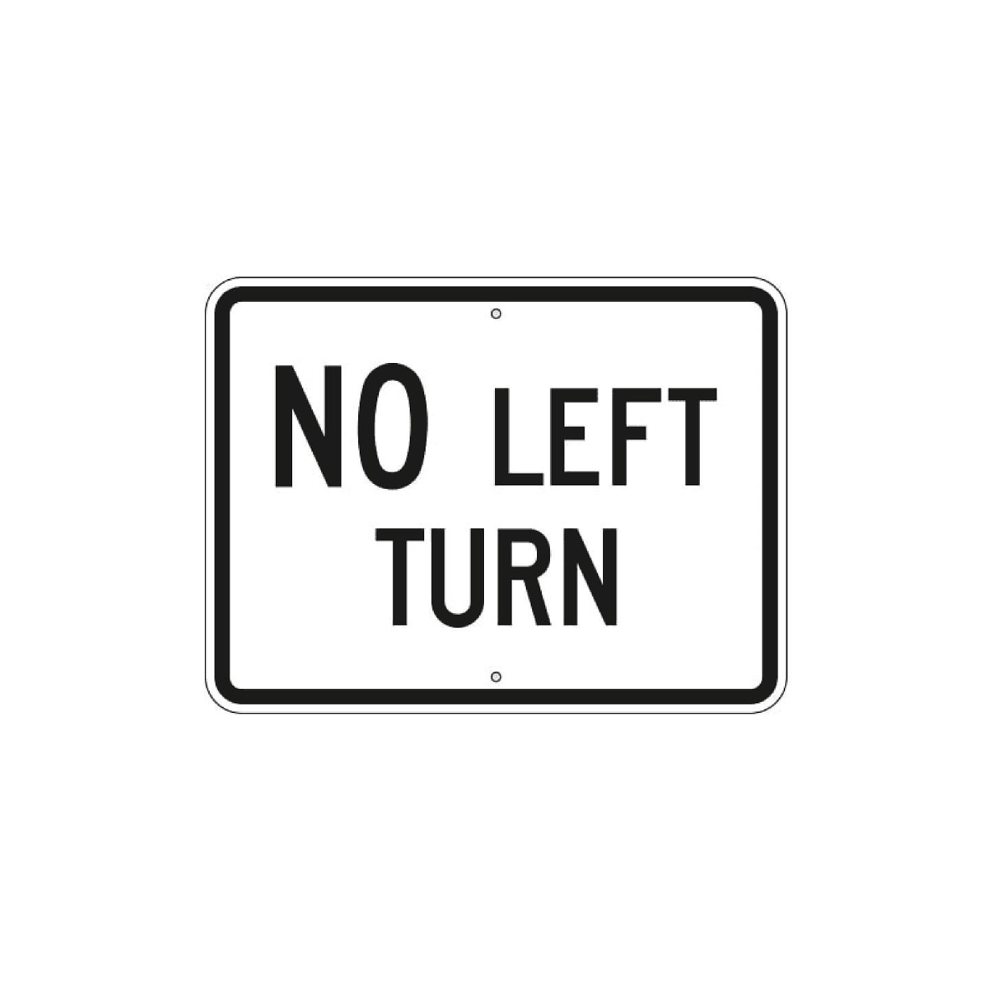 No Left Turn Sign-2