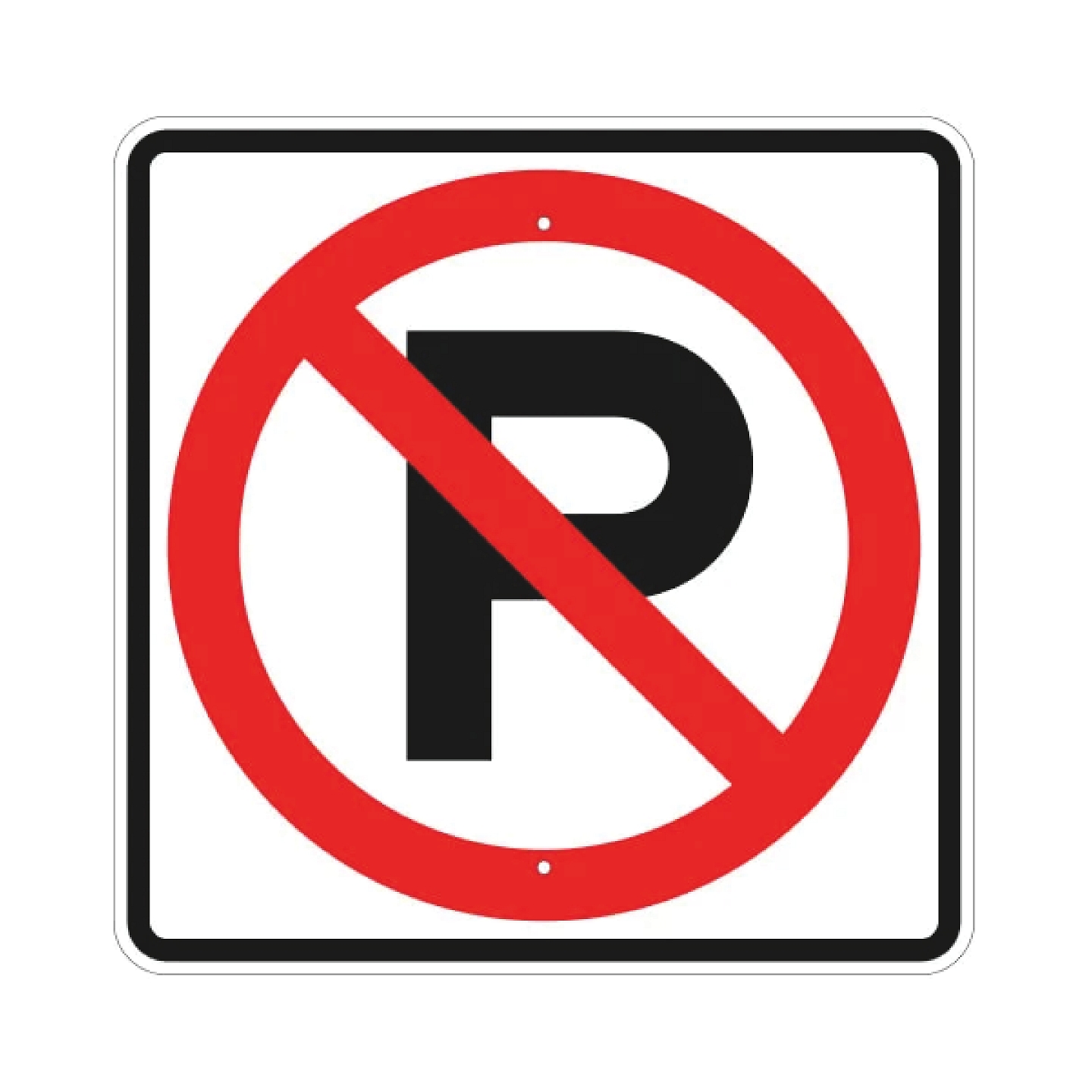 No Parking Symbol Sign