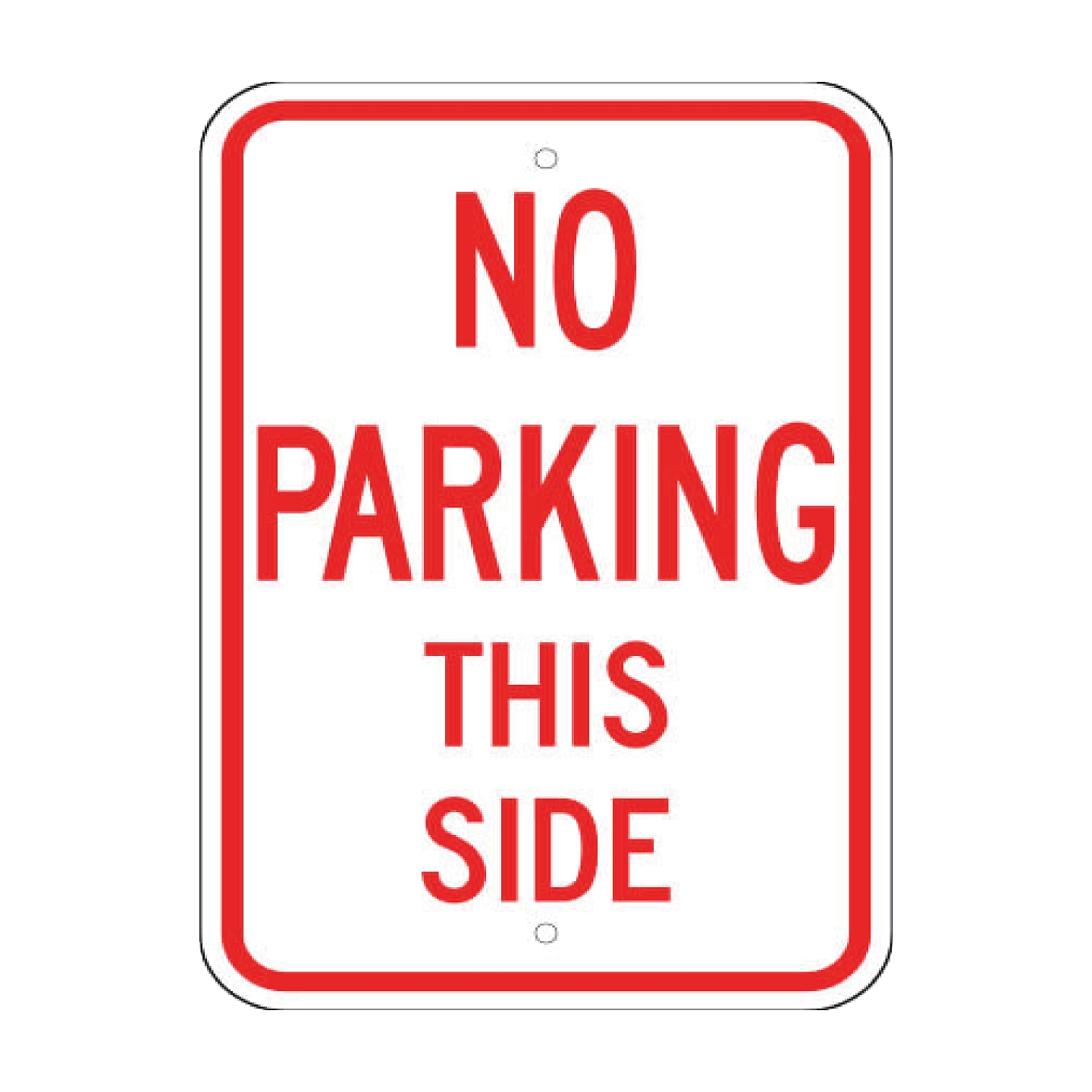 No Parking This Side Sign