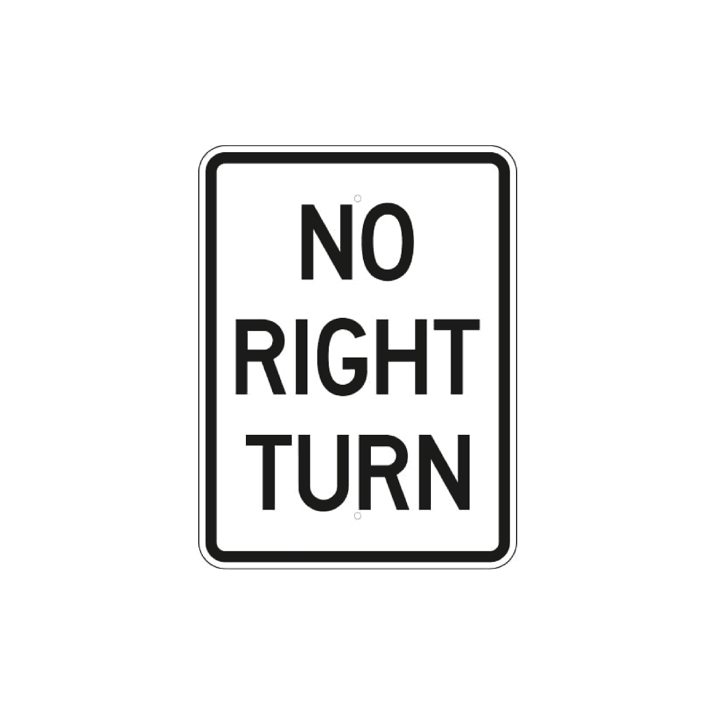 No Right Turn Sign