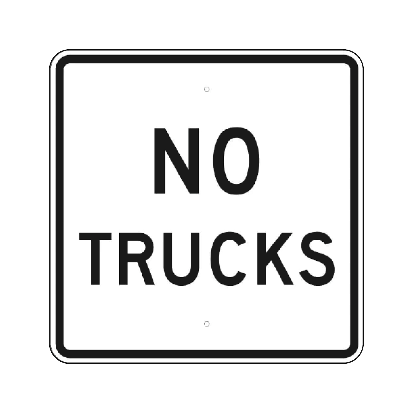 No Trucks Sign - Square