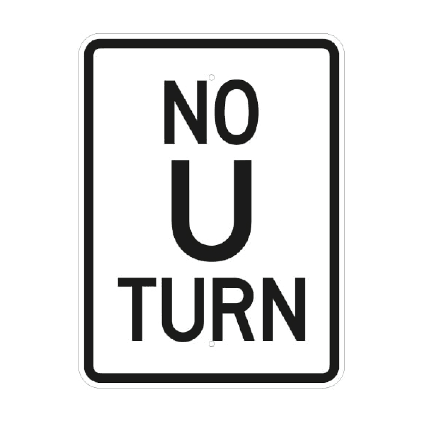 No U Turn Sign-2