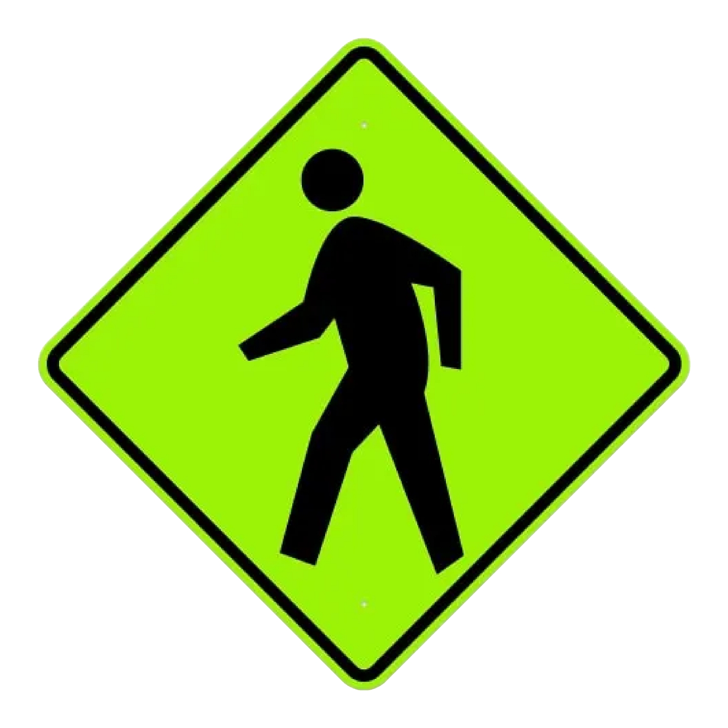 Pedestrian Crossing Symbol Sign - Green