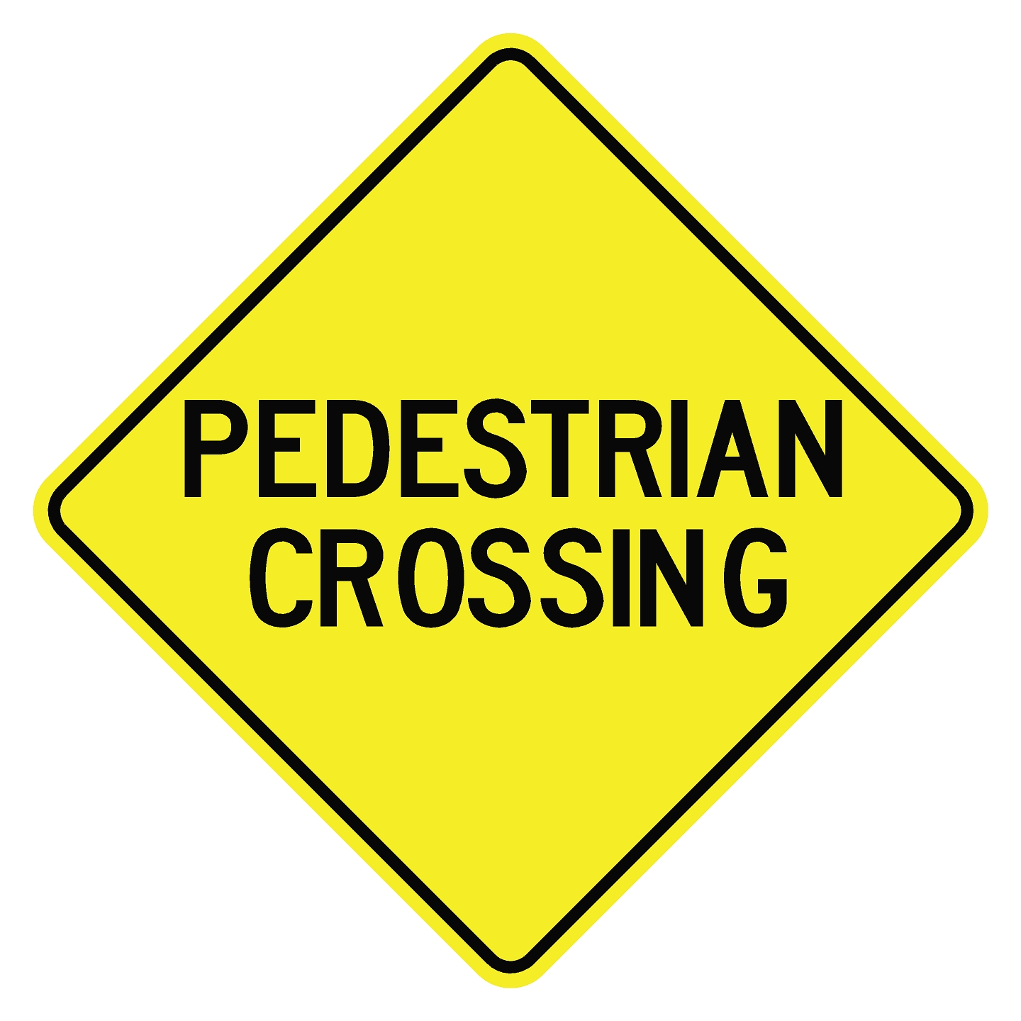 Pedestrian Crossing Sign - Yellow