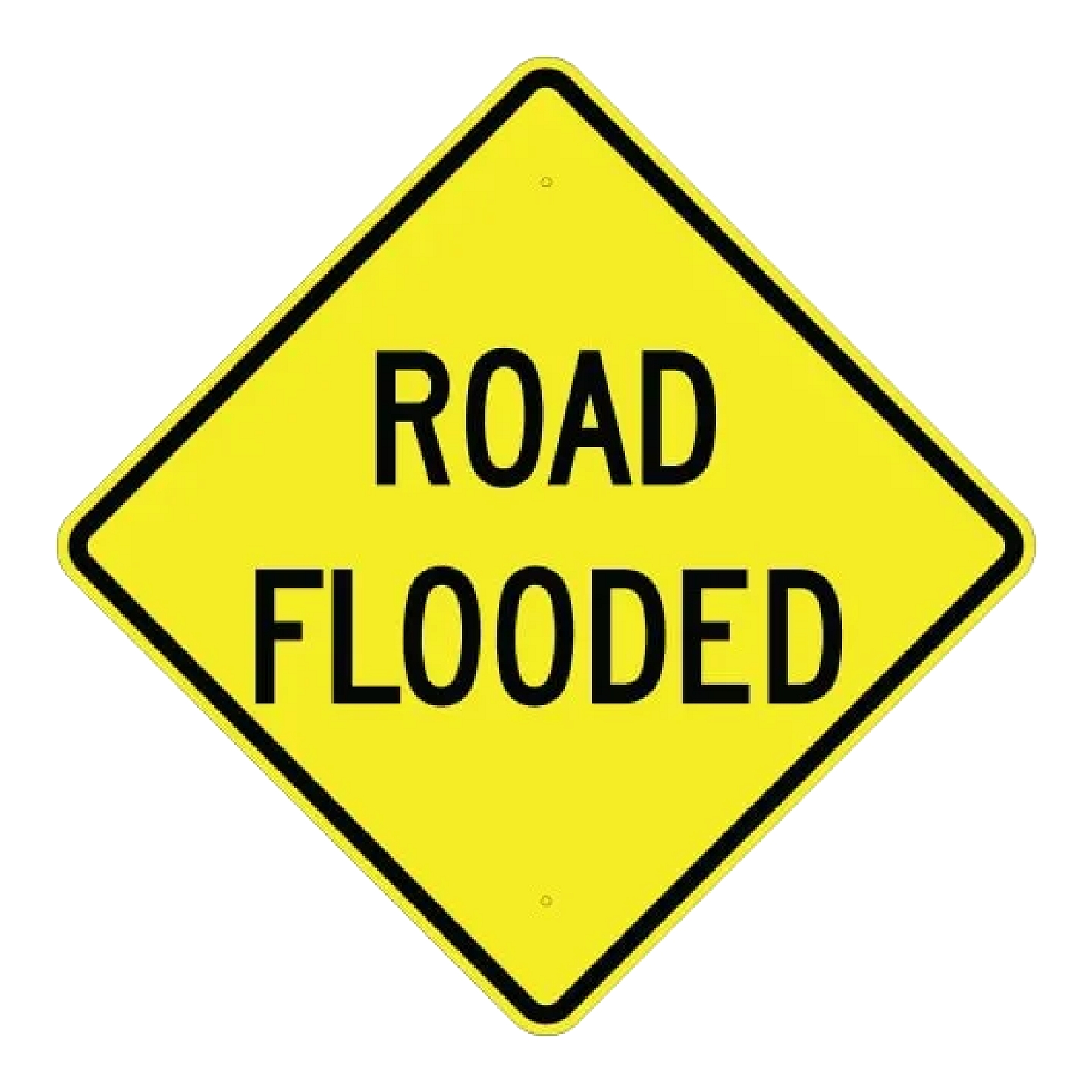Road Flooded Sign - Yellow