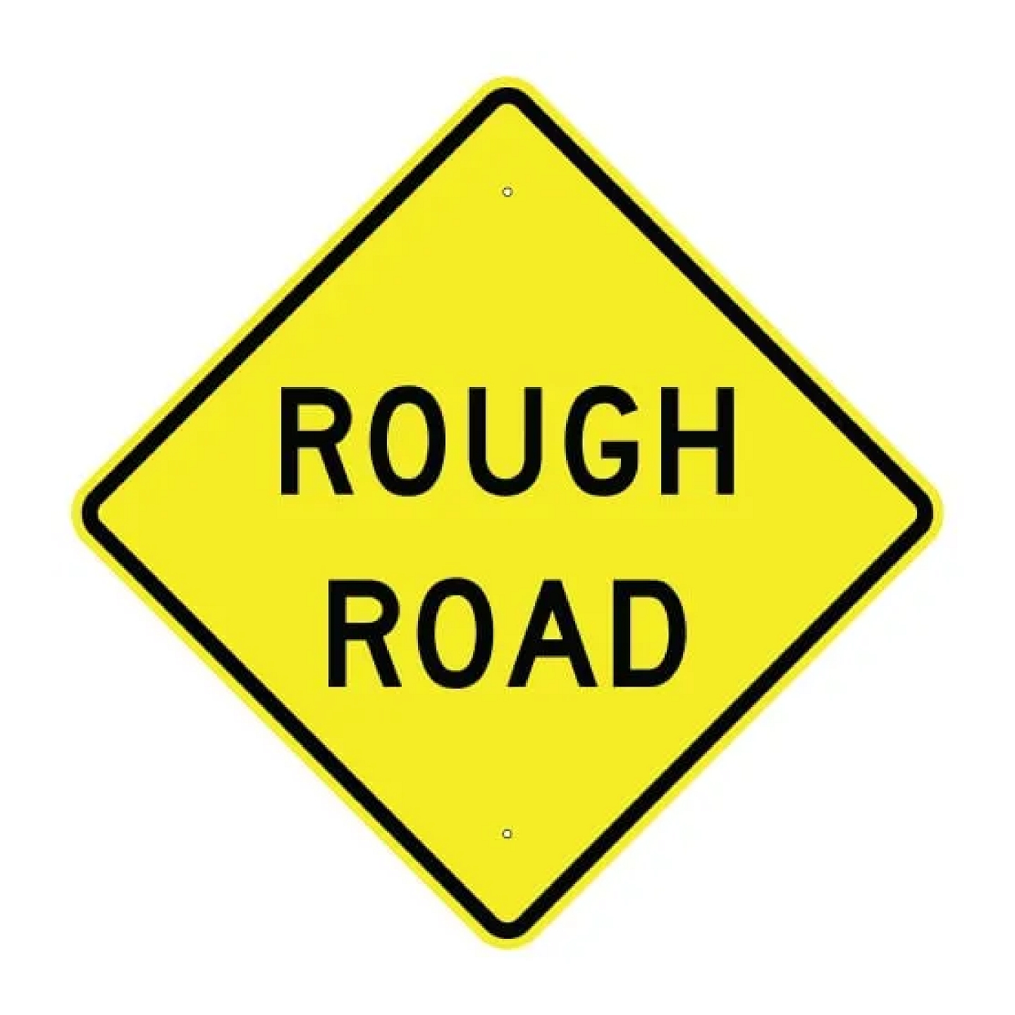 Rough Road Sign - Yellow