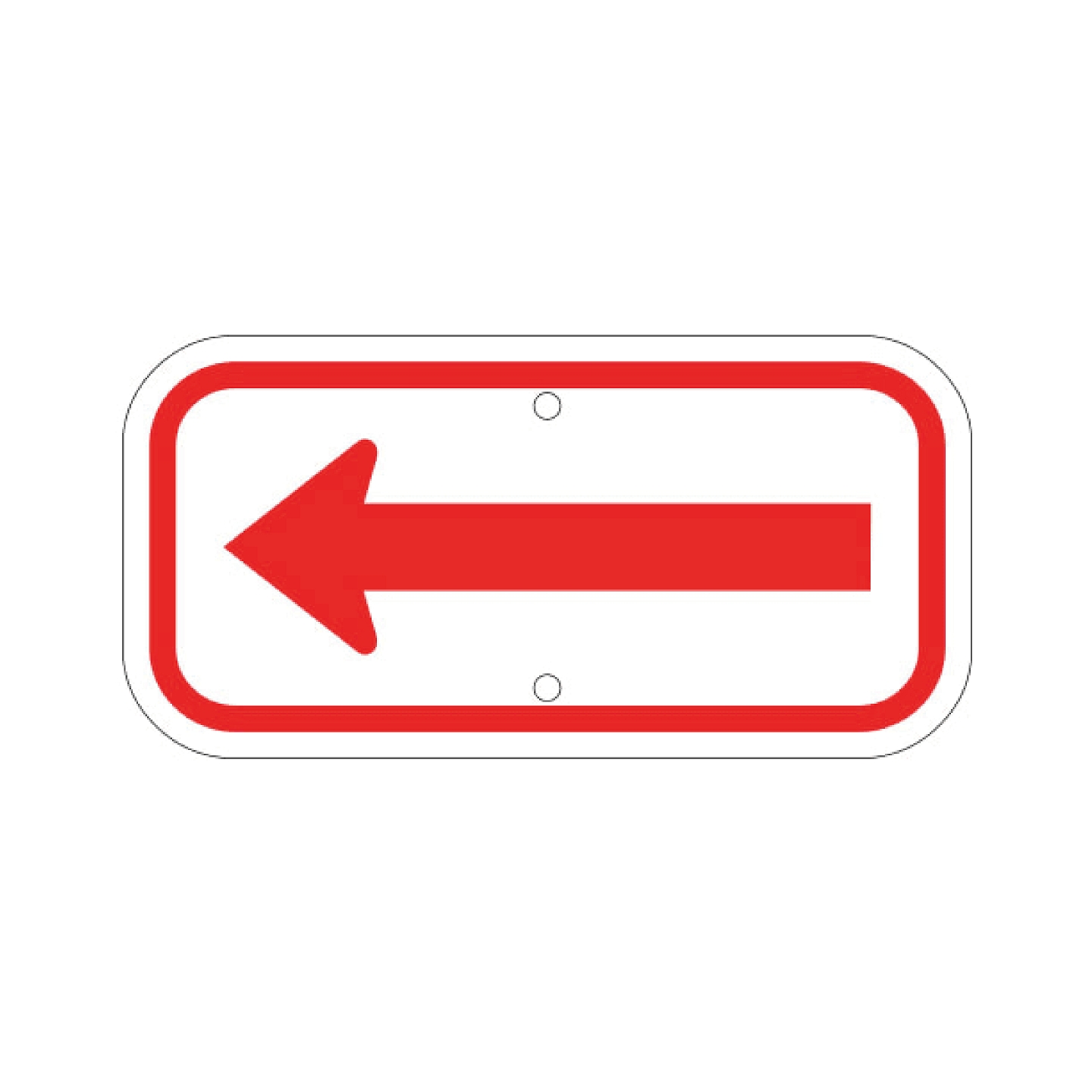 Single Arrow Sign - Red