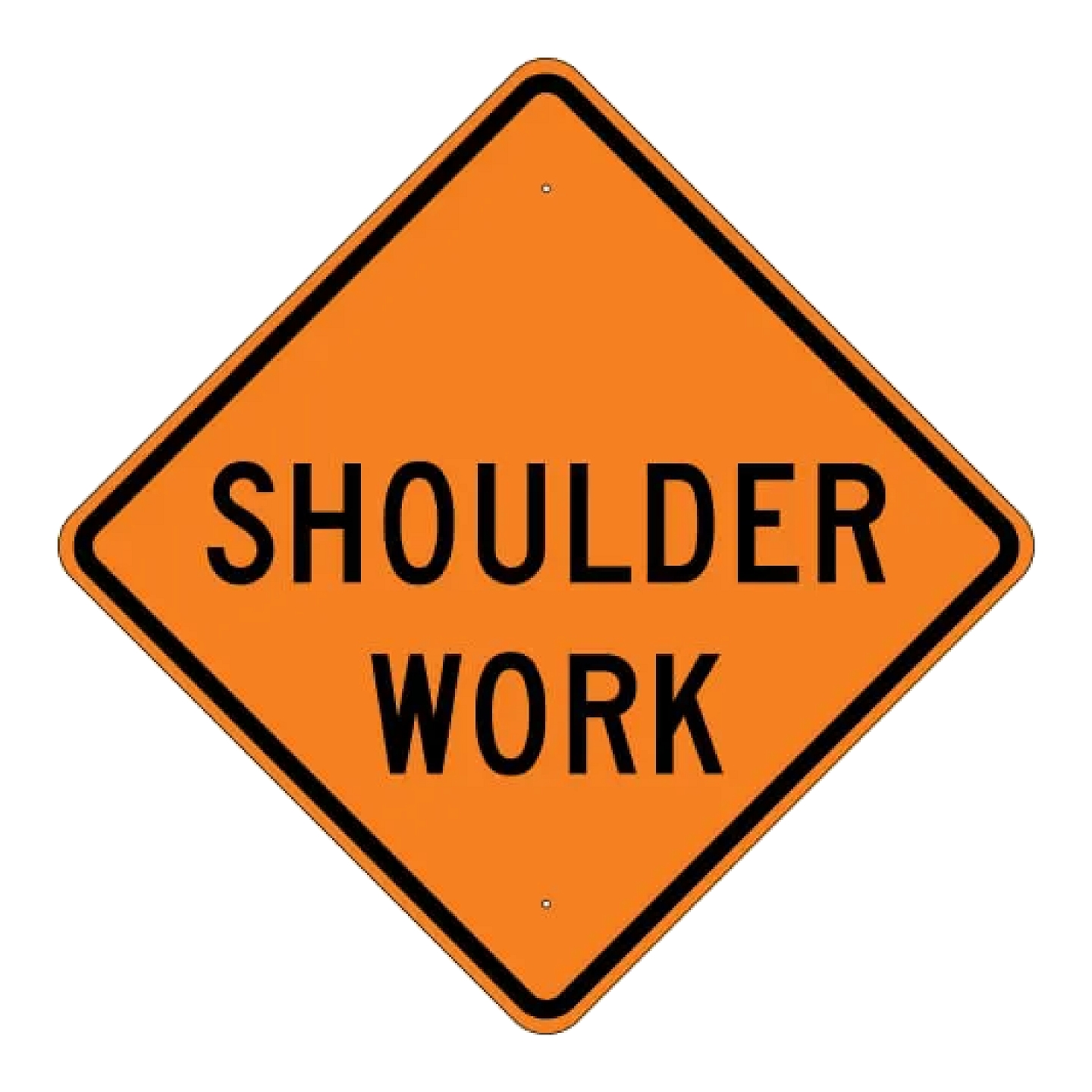 Shoulder Work Sign - Orange