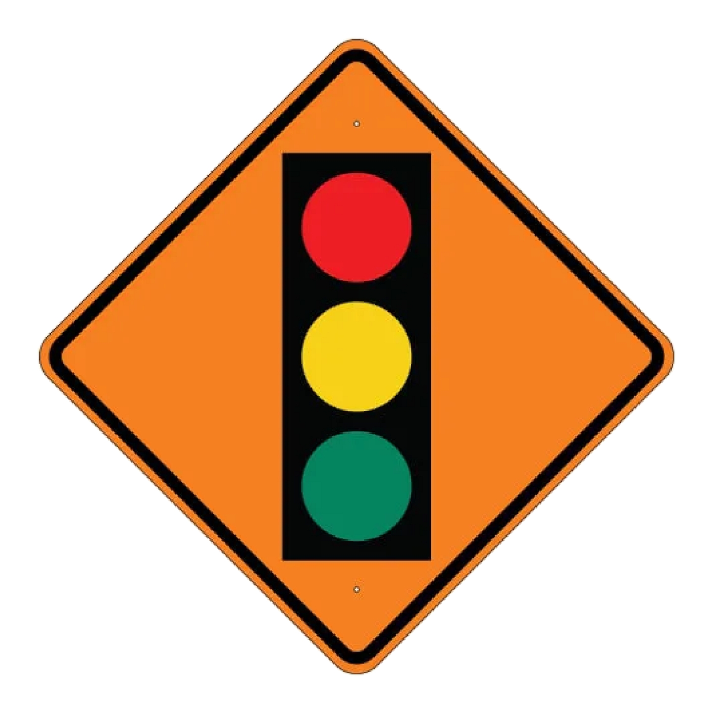 Signal Ahead Symbol Sign - Orange