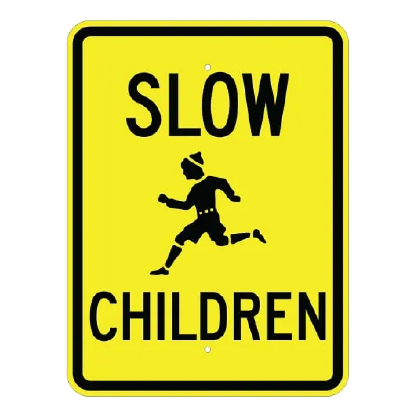 Slow Children Child Symbol Sign - Yellow