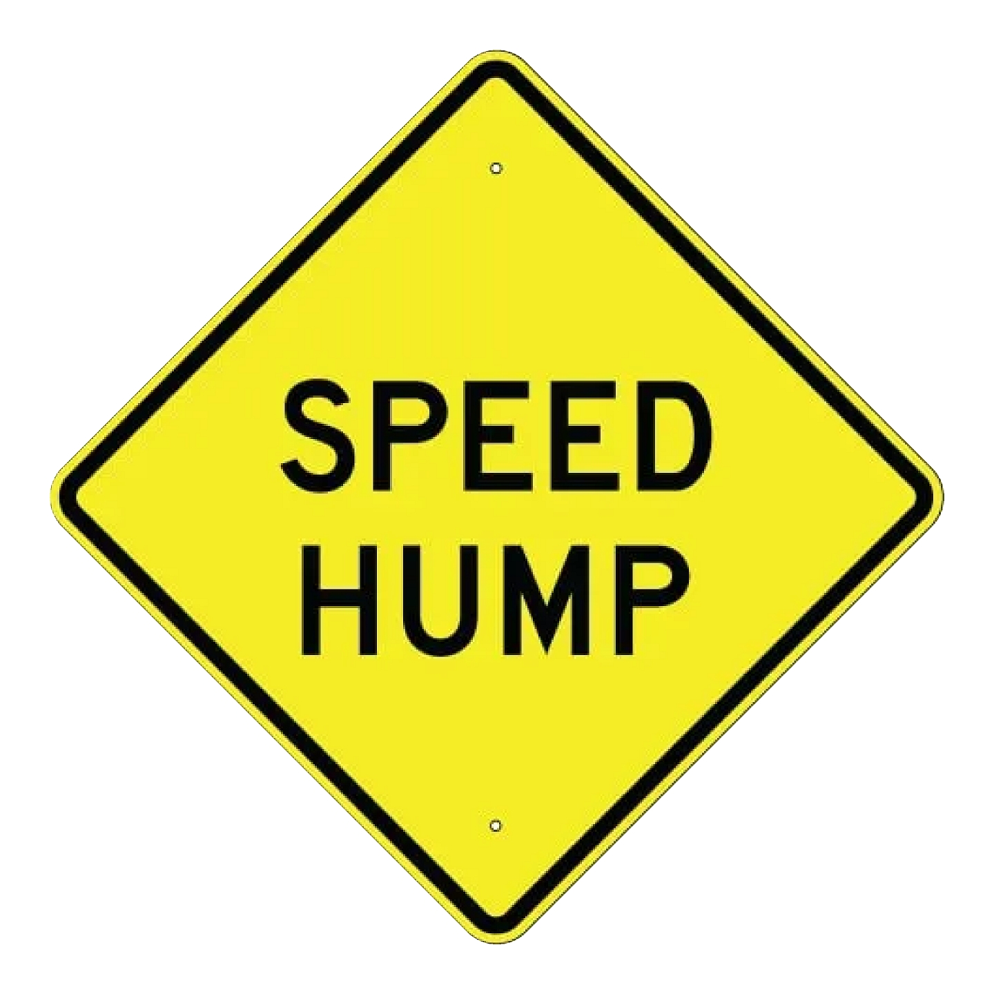 Speed Hump Sign - Yellow