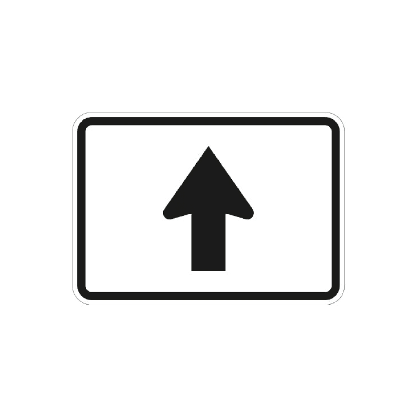Straight Arrow Auxiliary Sign