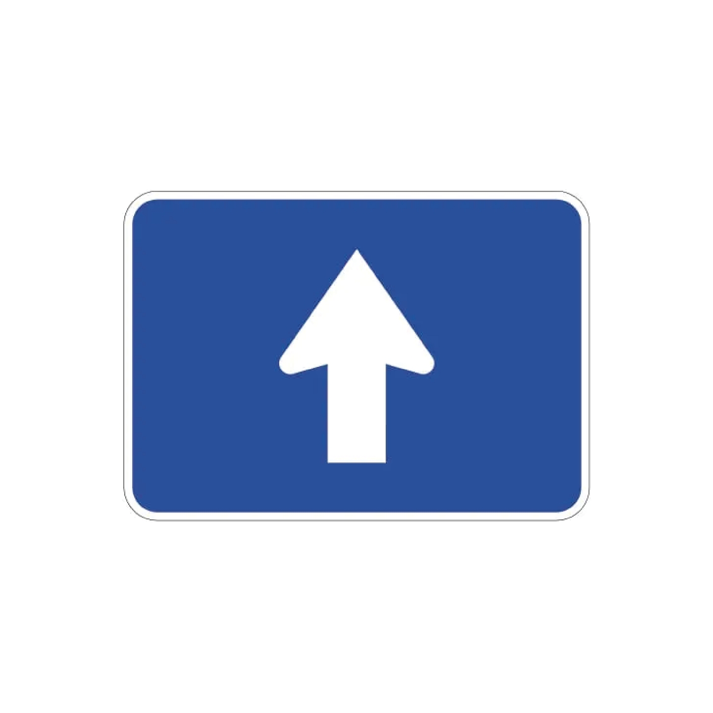 Straight Arrow Auxiliary Sign - Blue