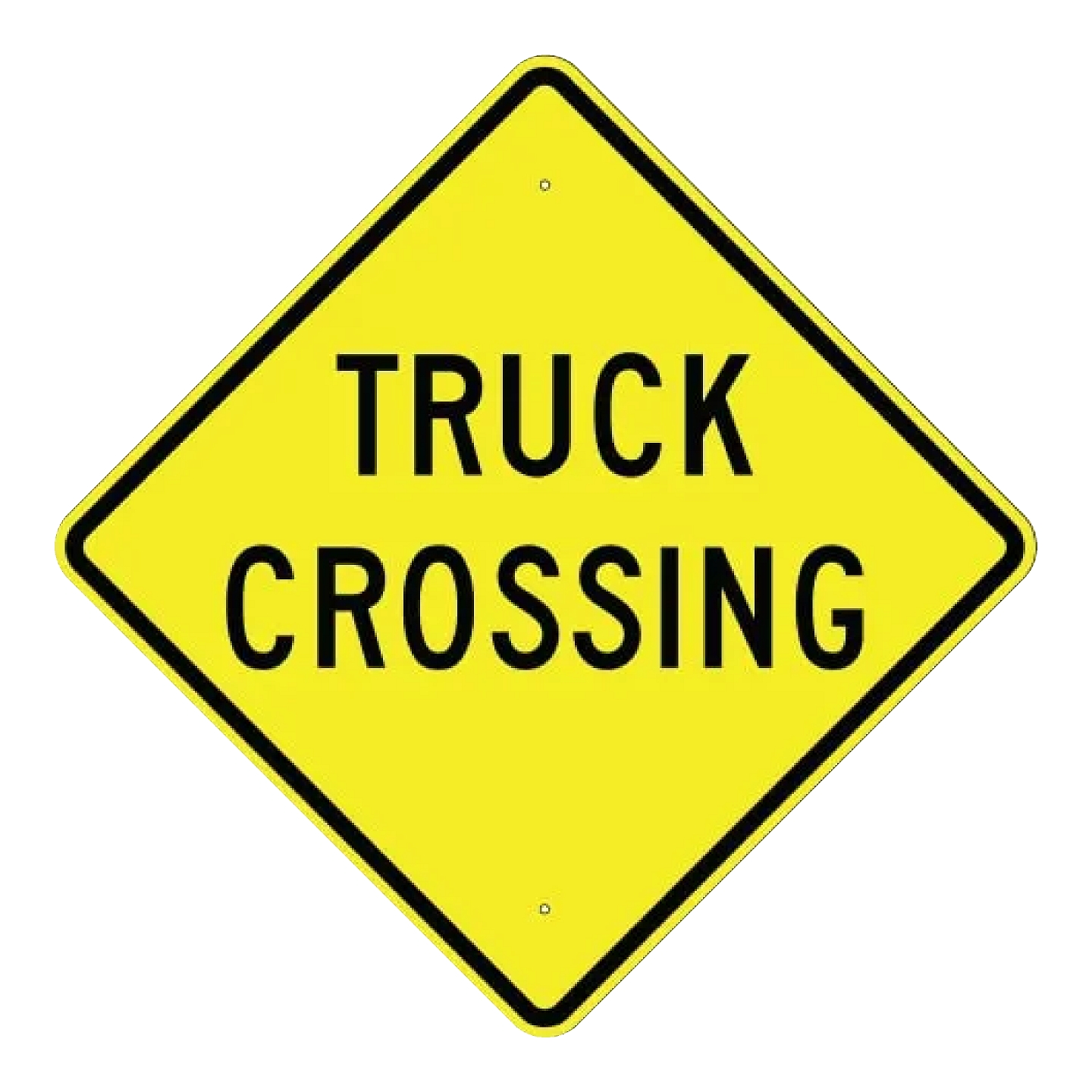 Truck Crossing Sign - Yellow