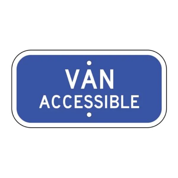 Van Accessible Sign - Blue
