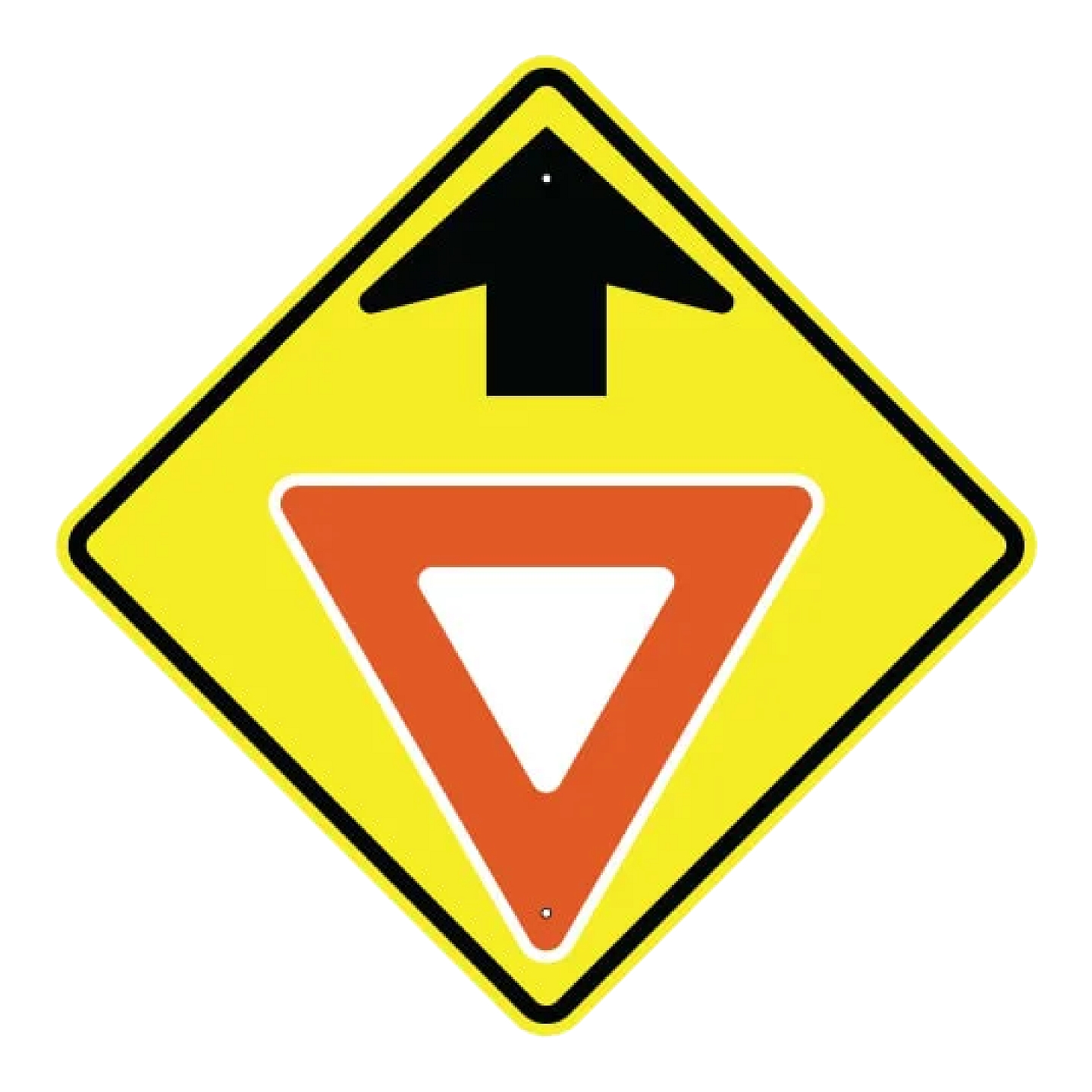 Yield Ahead Symbol Sign - Yellow