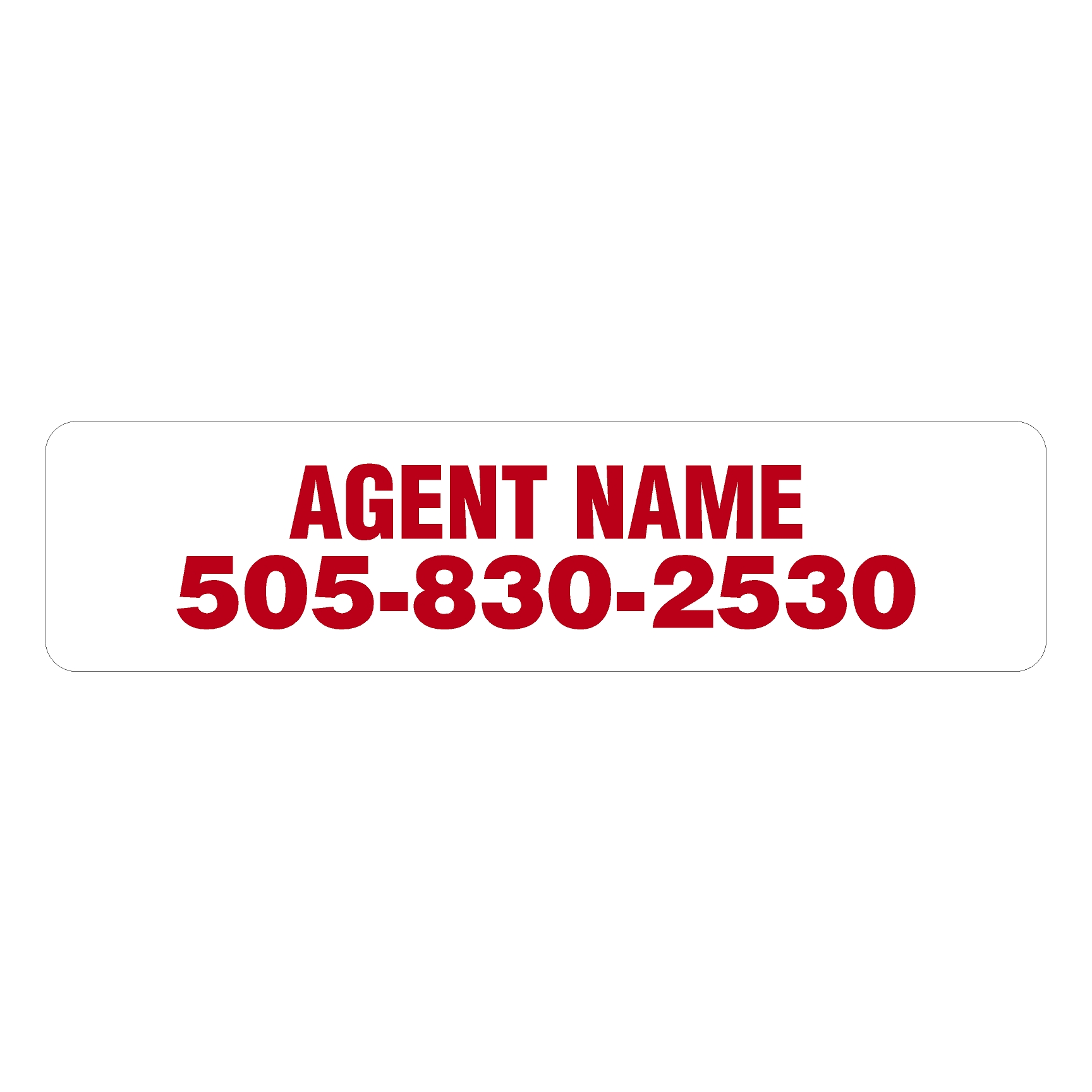 Agent Name Custom – Rider Sign - Red