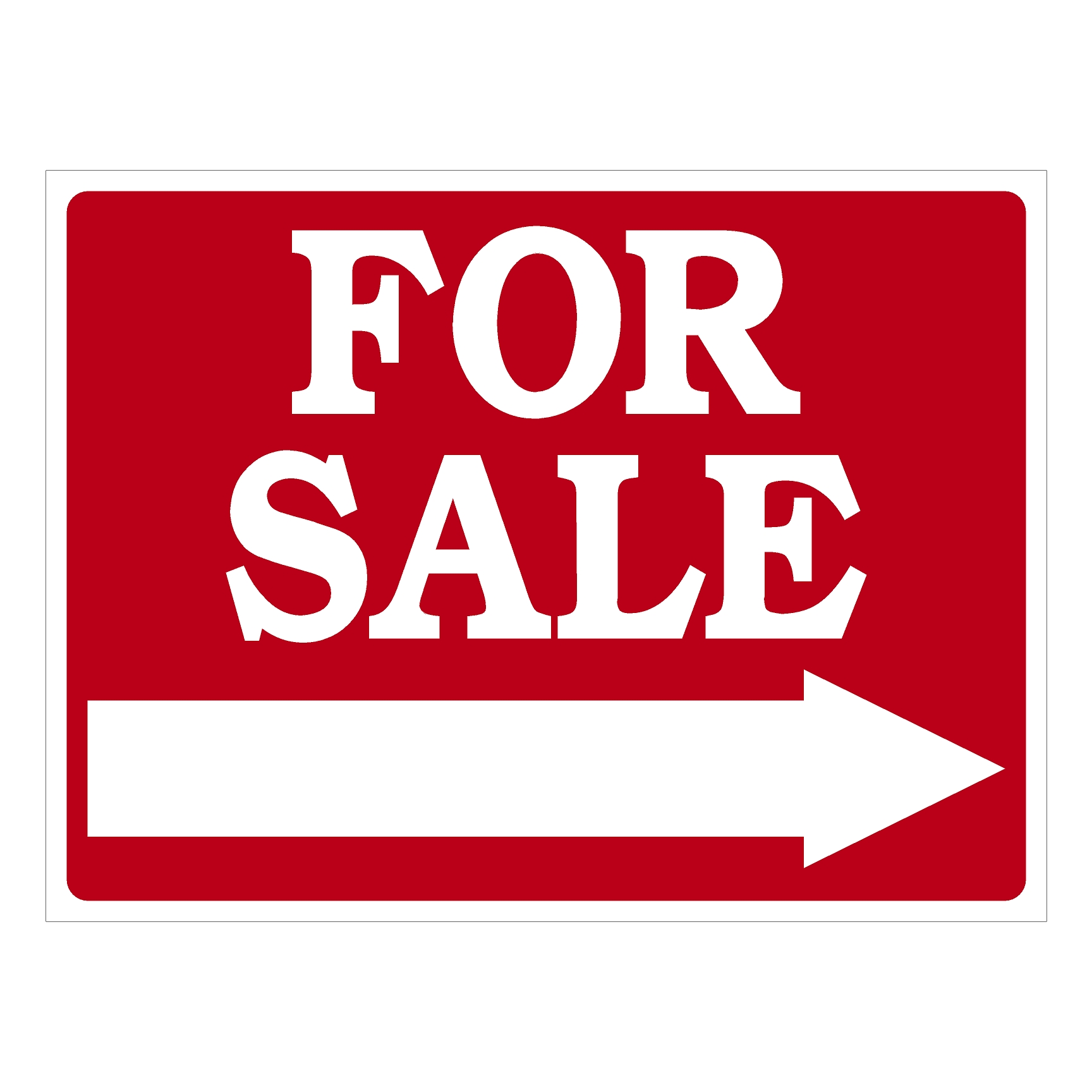 For Sale with Arrow – Sign