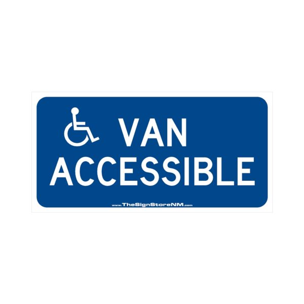Van Accessible with Symbol Sign - Blue