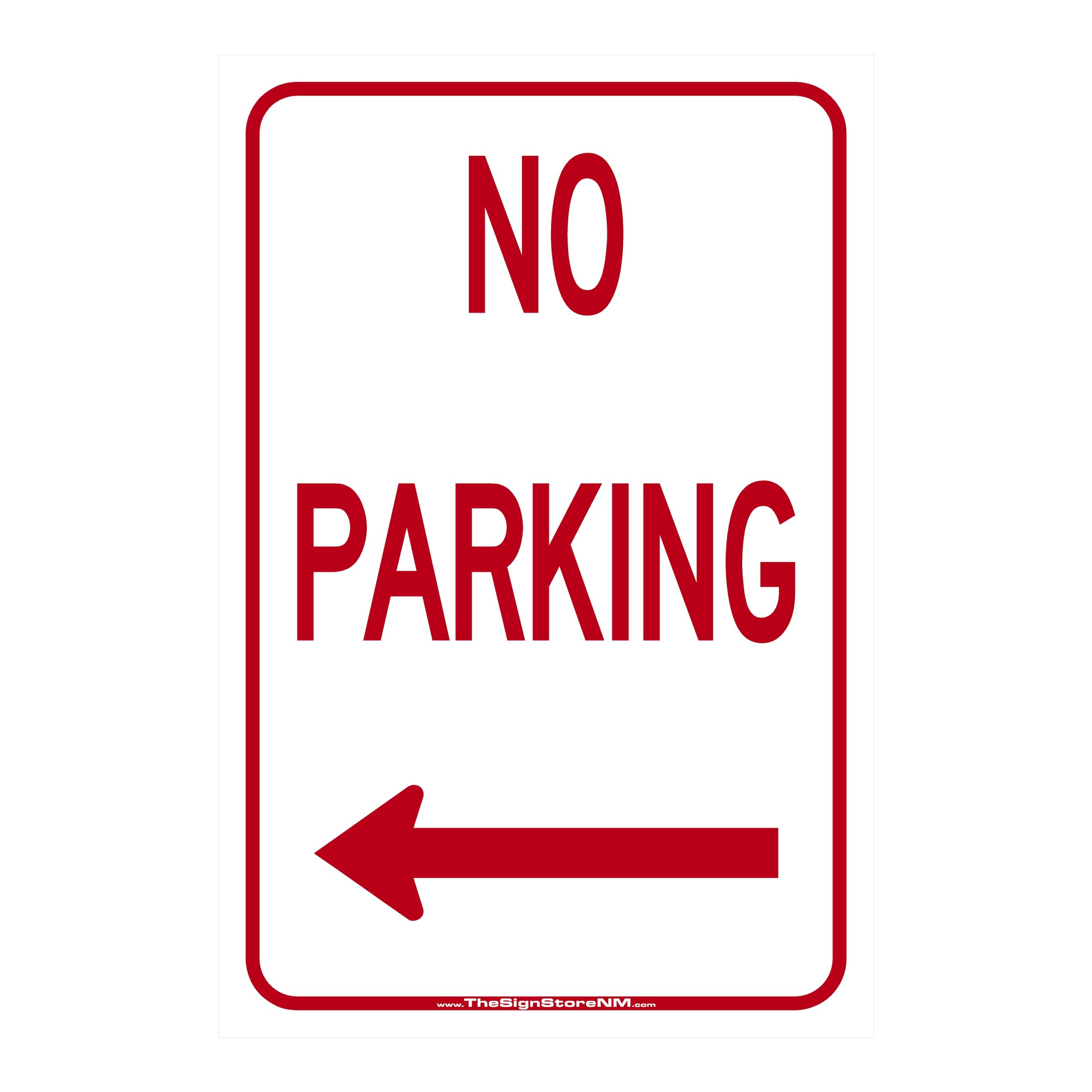 No Parking Left Arrow