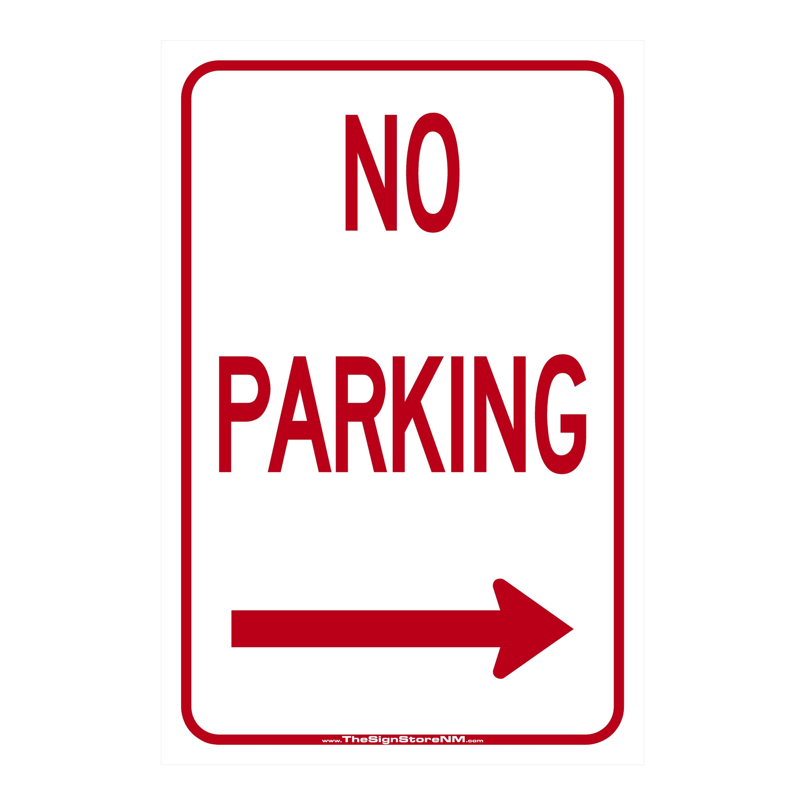 No Parking Right Arrow