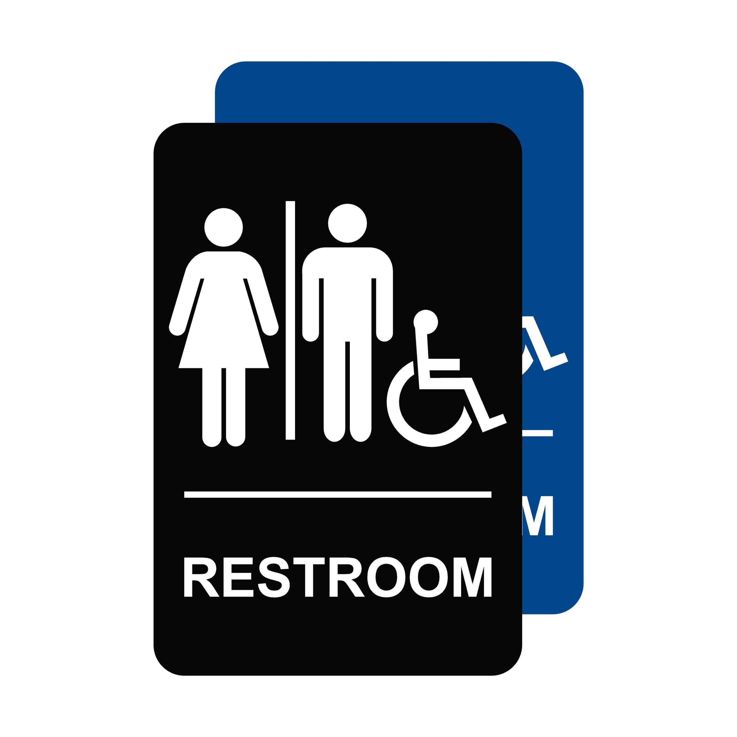 Accessible Non-Braille Restroom Sign - All Gender