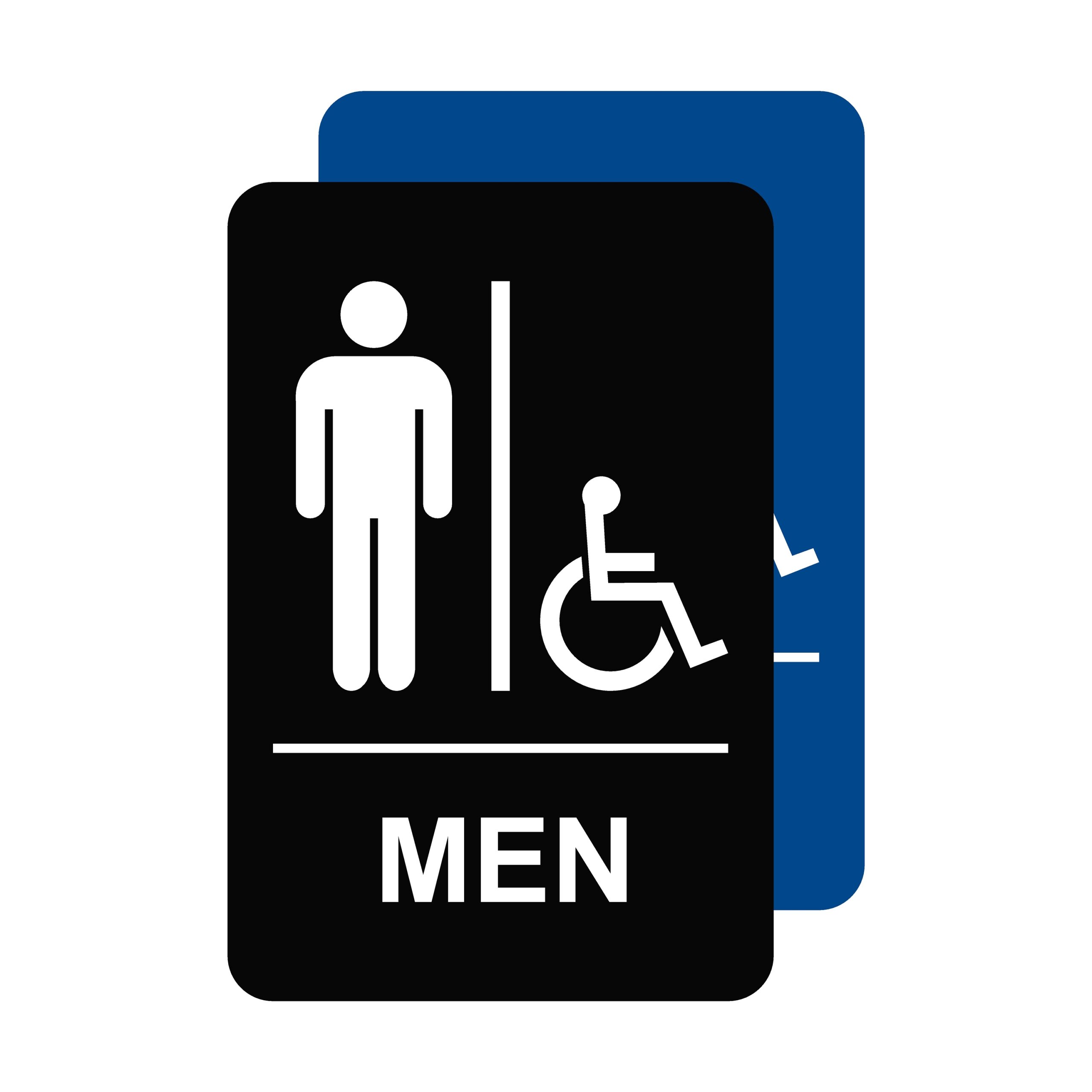 Accessible Non-Braille Restroom Sign - Men