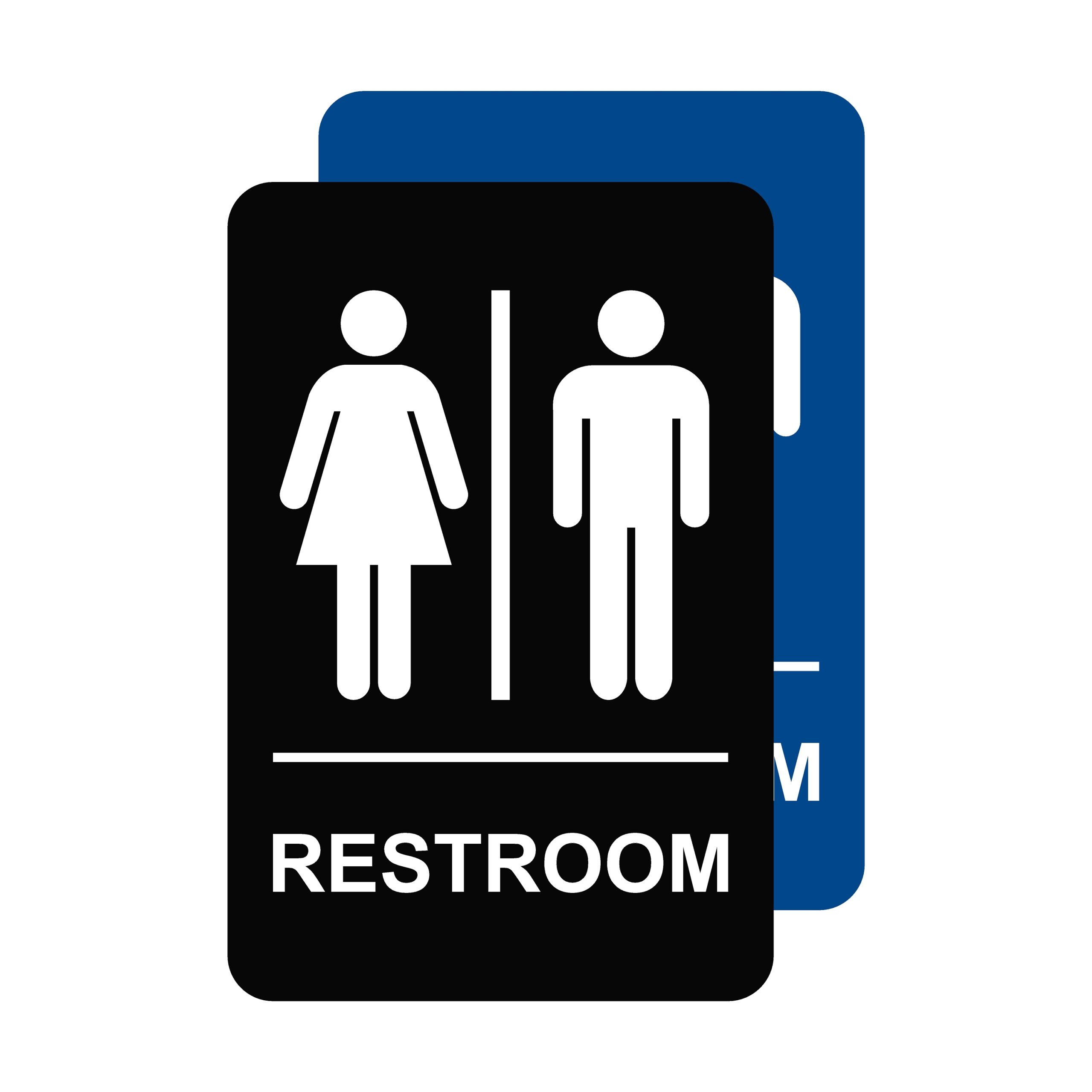 Non-Braille Restroom Sign - All Gender