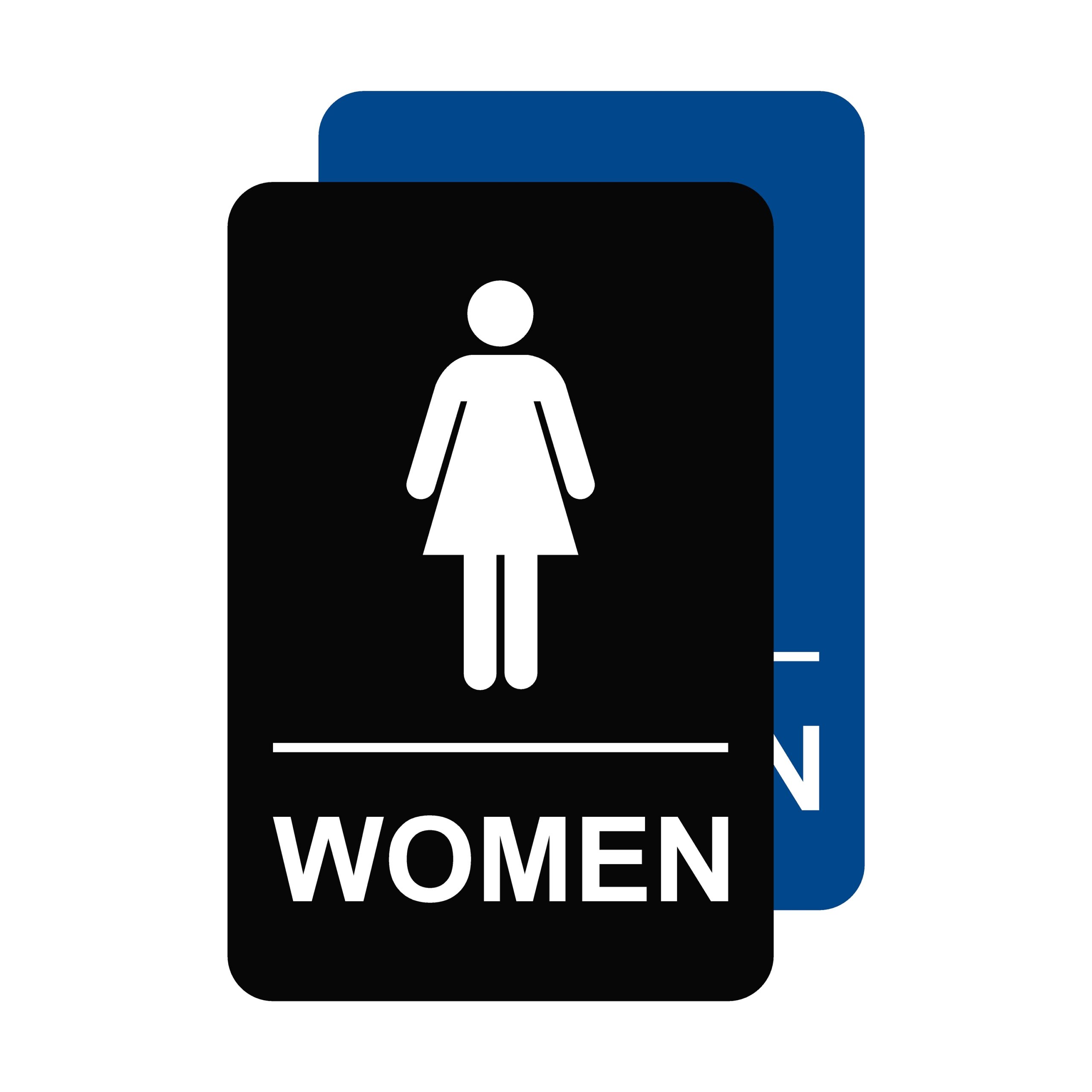Non-Braille Restroom Sign - Women